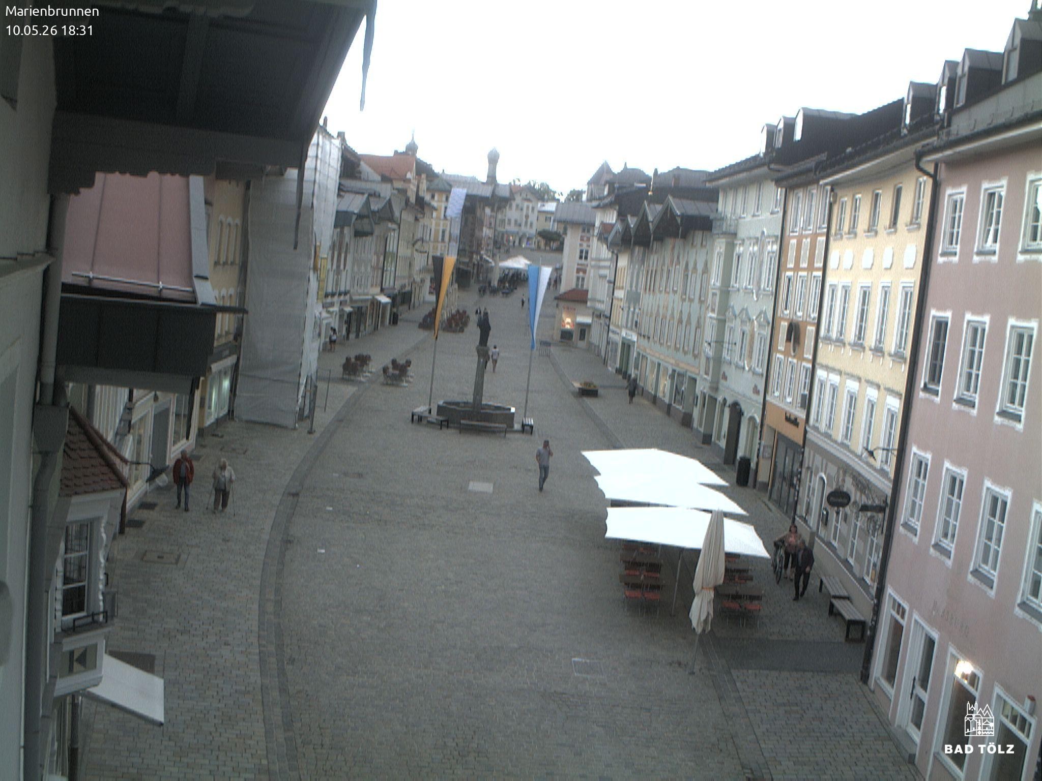 Archiv Foto Webcam Blick auf den Marienbrunnen Bad Tölz