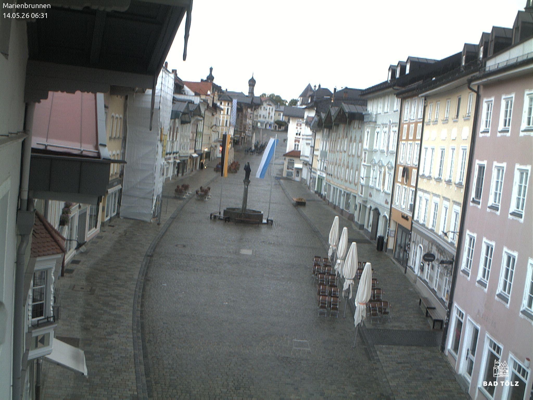 Archiv Foto Webcam Blick auf den Marienbrunnen Bad Tölz