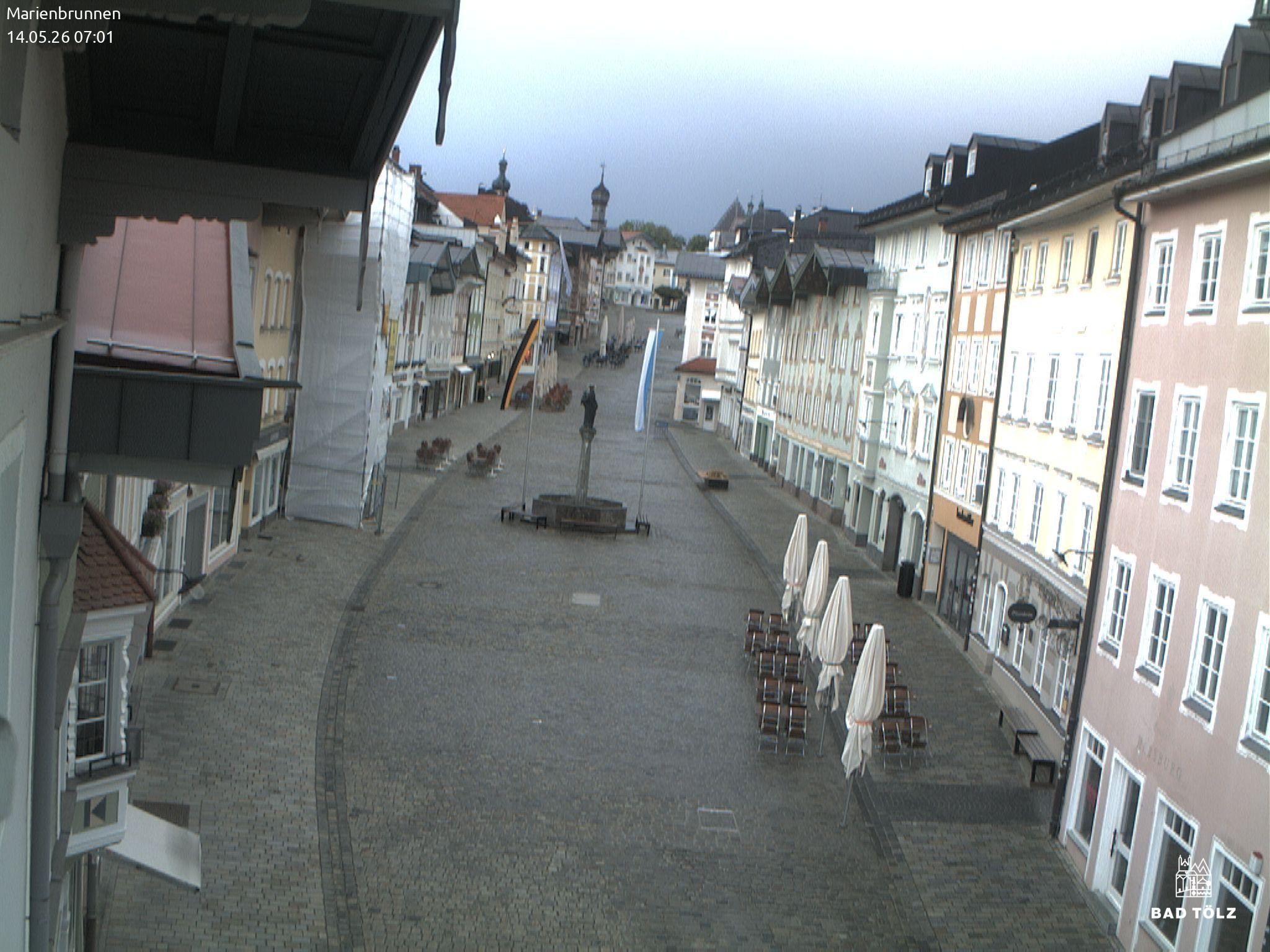 Archiv Foto Webcam Blick auf den Marienbrunnen Bad Tölz
