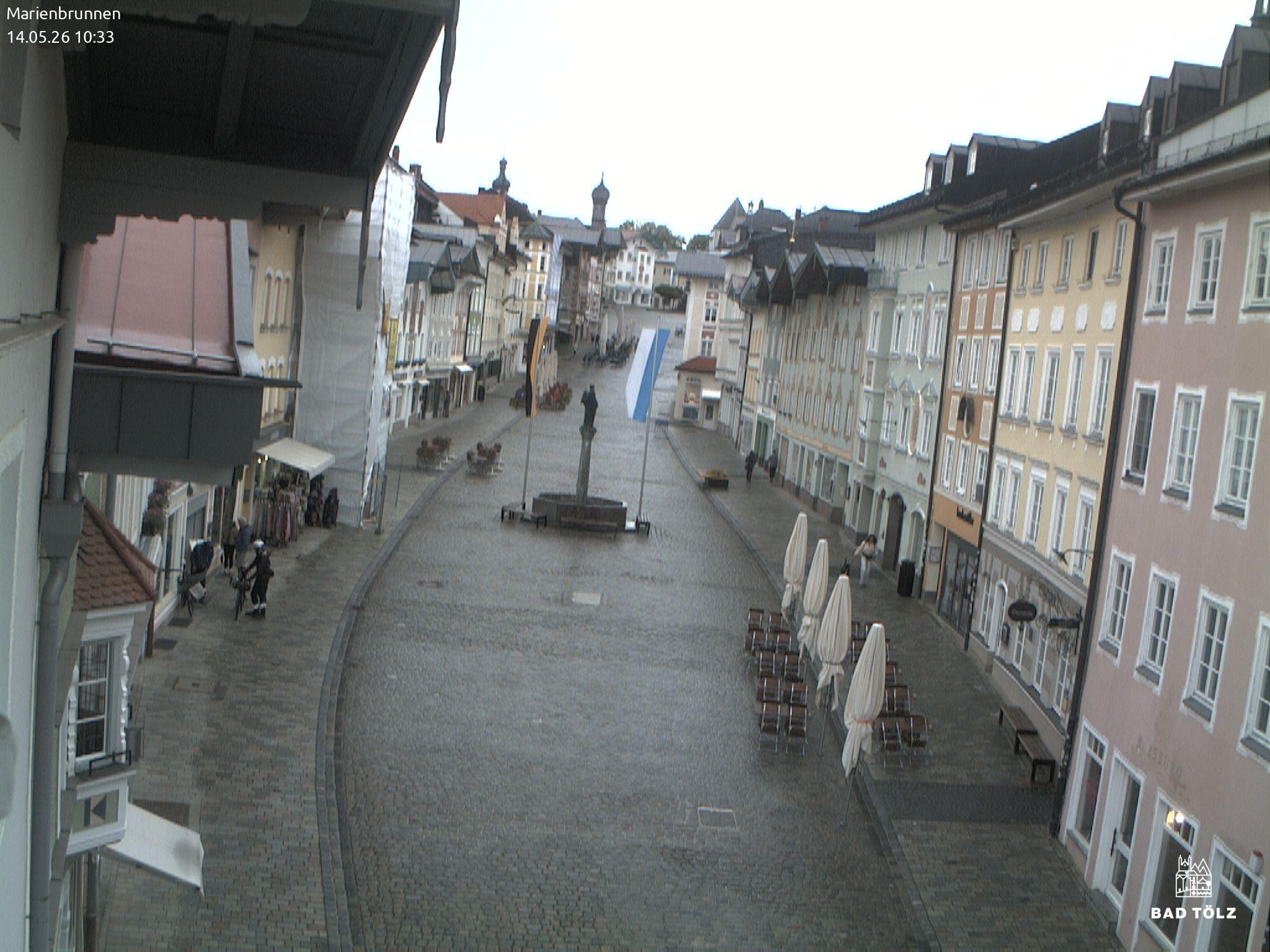 Archiv Foto Webcam Blick auf den Marienbrunnen Bad Tölz