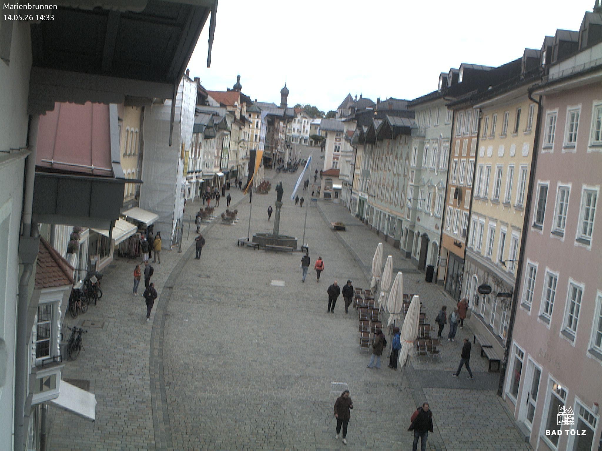 Archiv Foto Webcam Blick auf den Marienbrunnen Bad Tölz