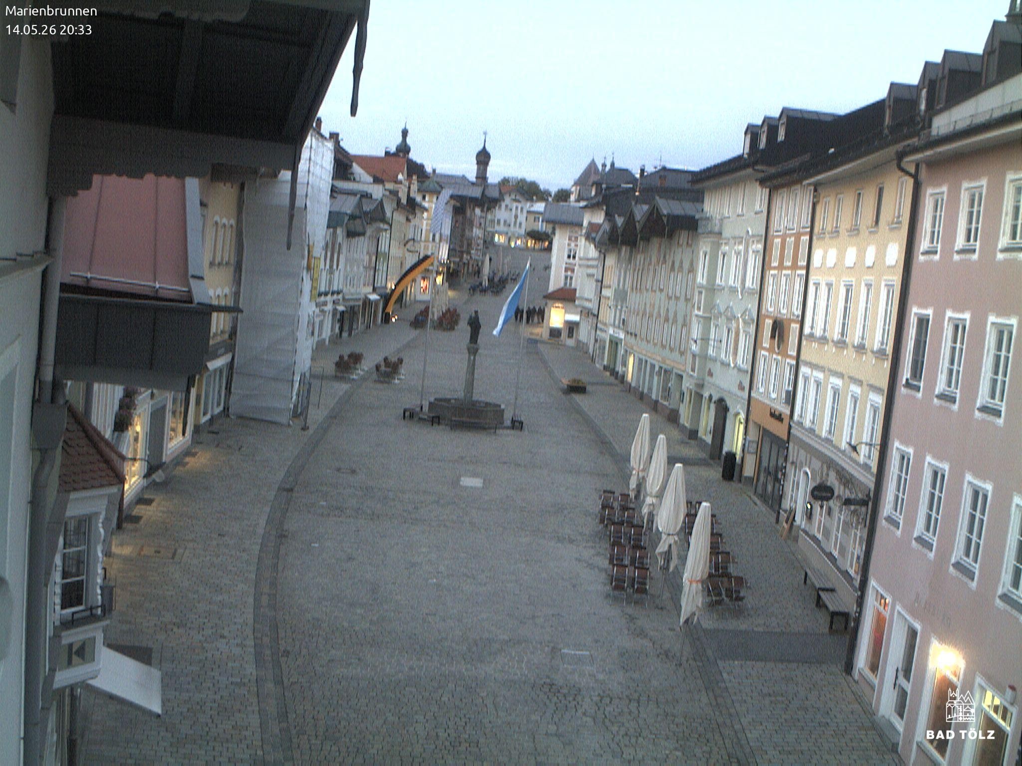 Archiv Foto Webcam Blick auf den Marienbrunnen Bad Tölz