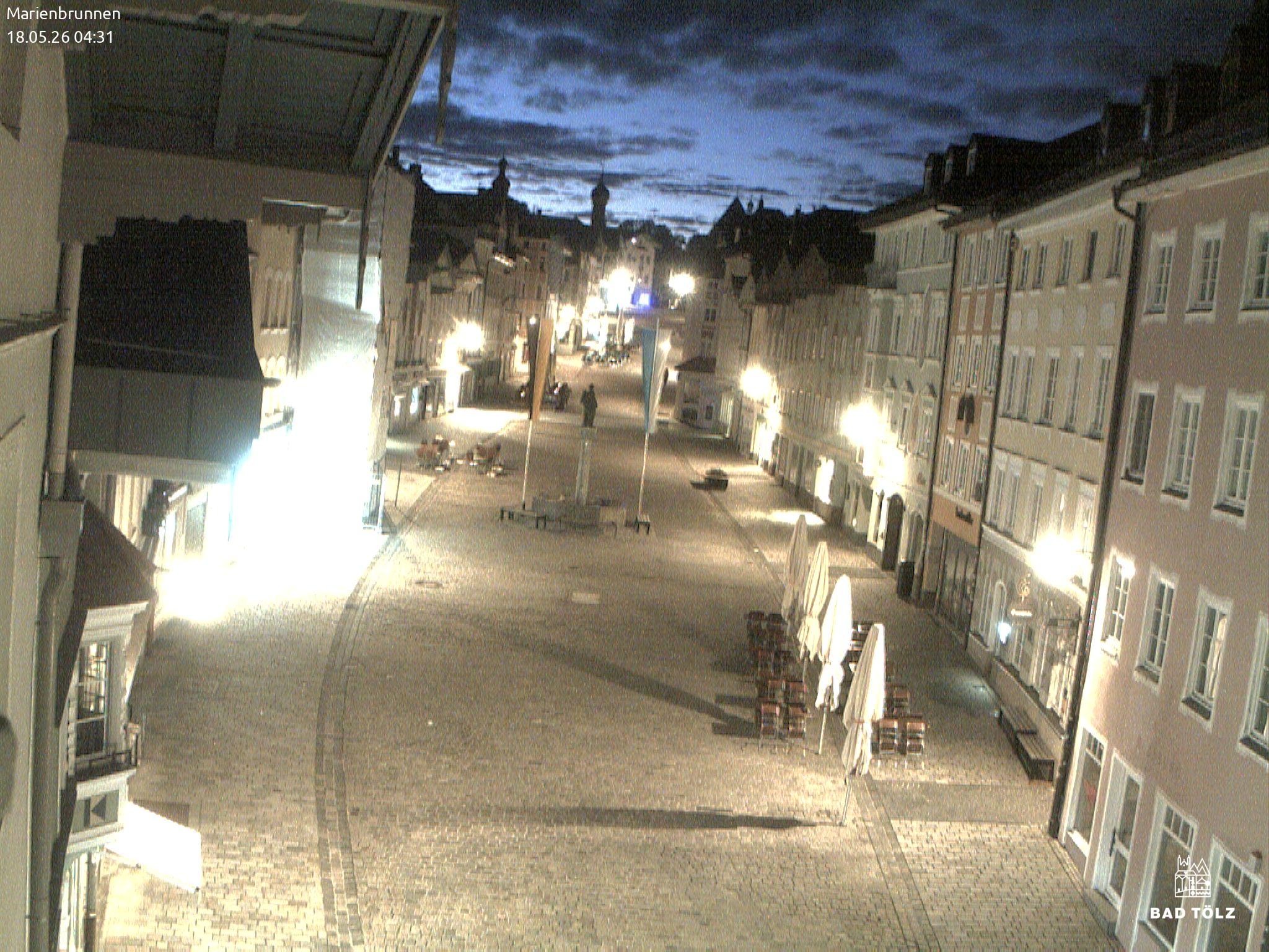 Archiv Foto Webcam Blick auf den Marienbrunnen Bad Tölz