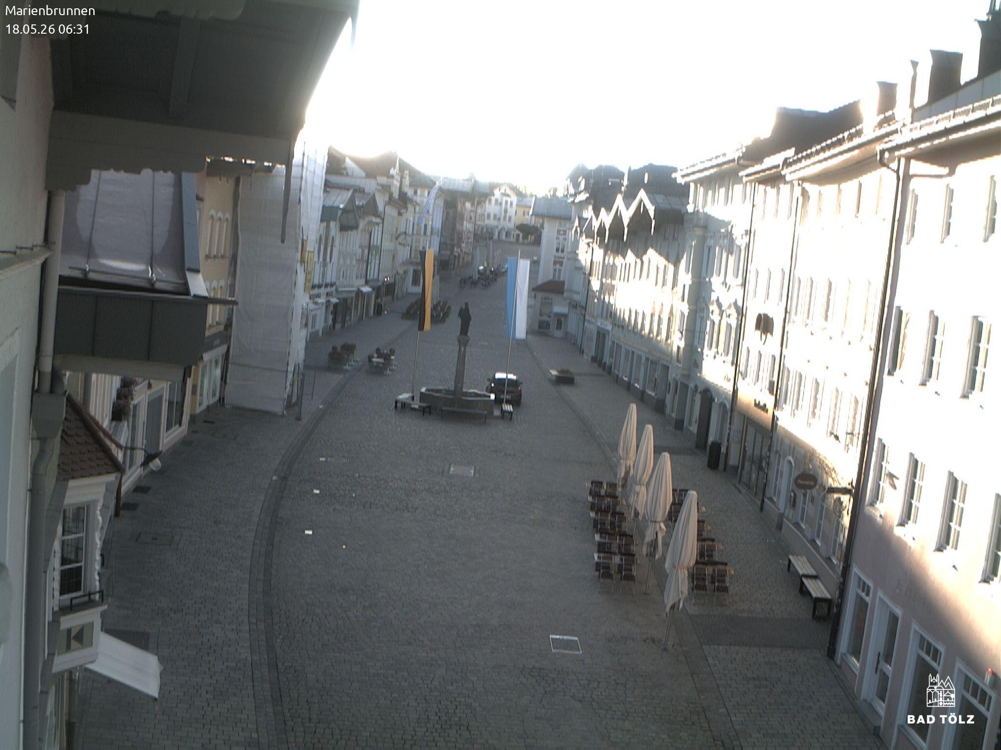 Archiv Foto Webcam Blick auf den Marienbrunnen Bad Tölz