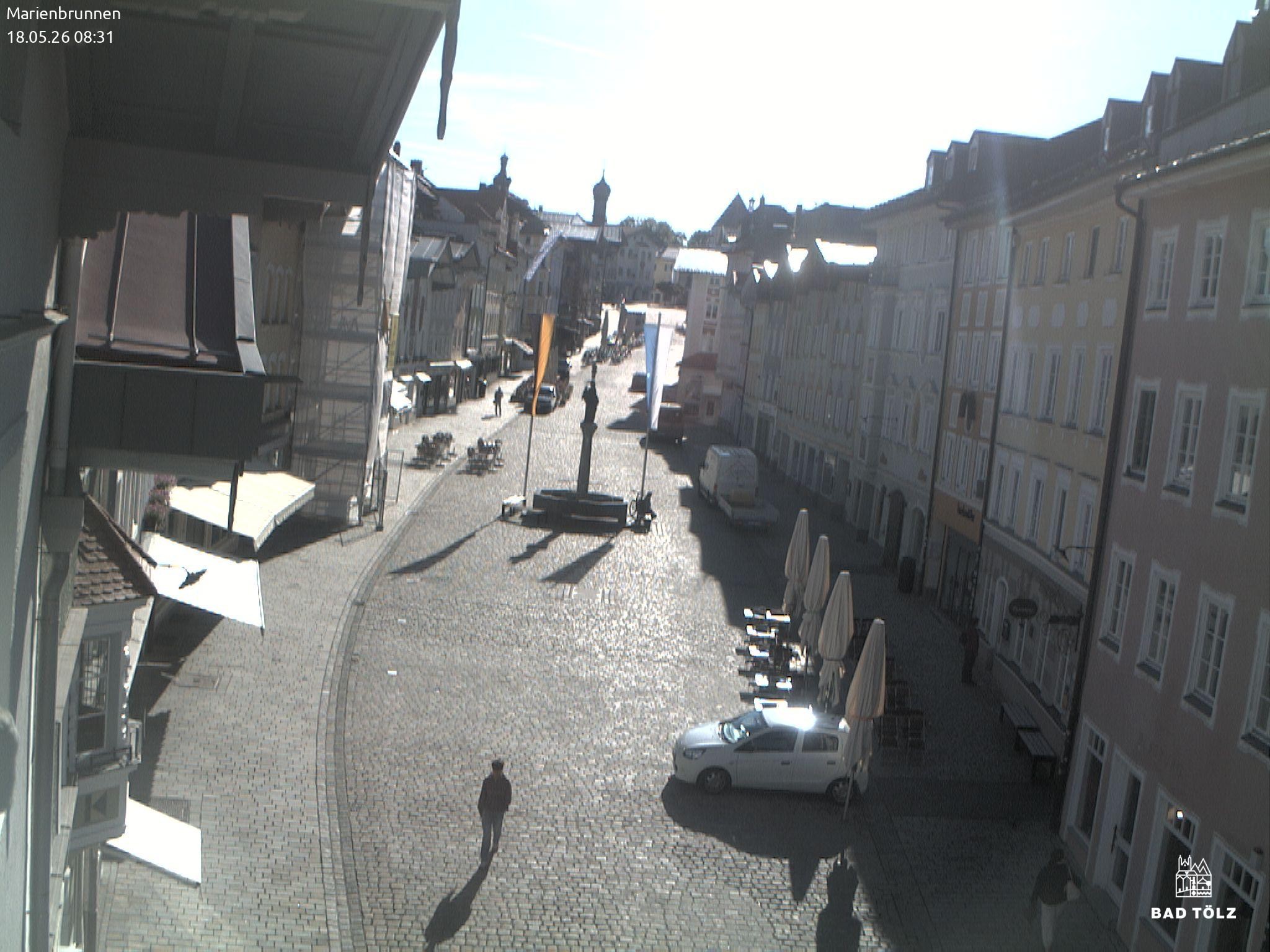 Archiv Foto Webcam Blick auf den Marienbrunnen Bad Tölz