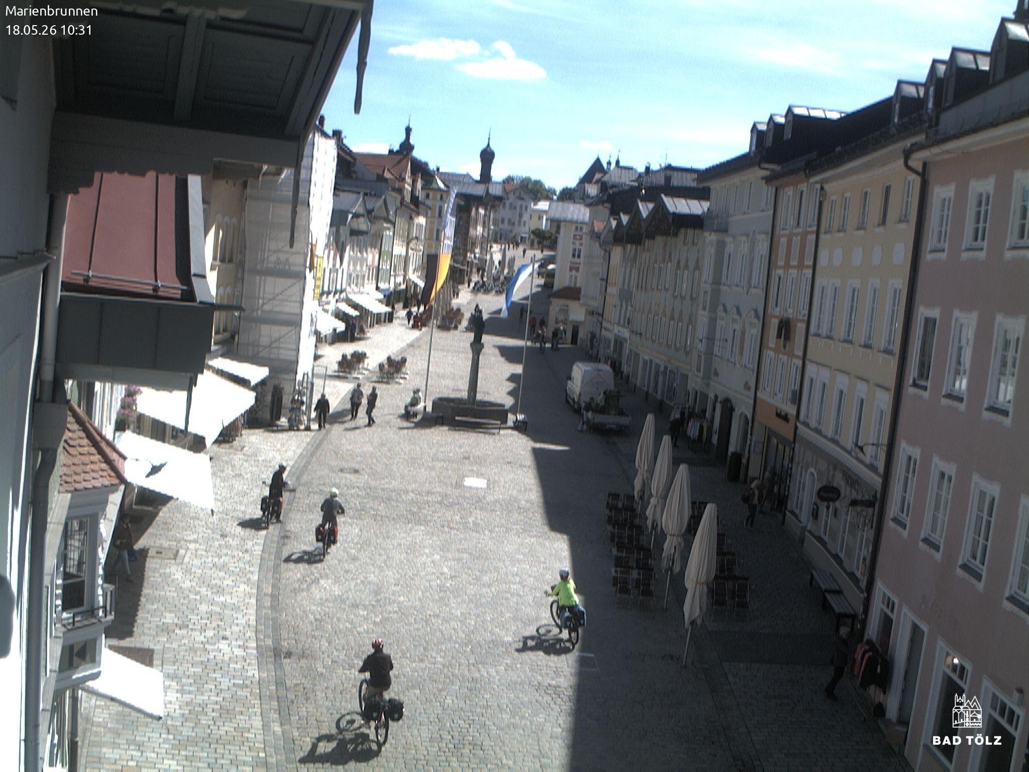 Archiv Foto Webcam Blick auf den Marienbrunnen Bad Tölz