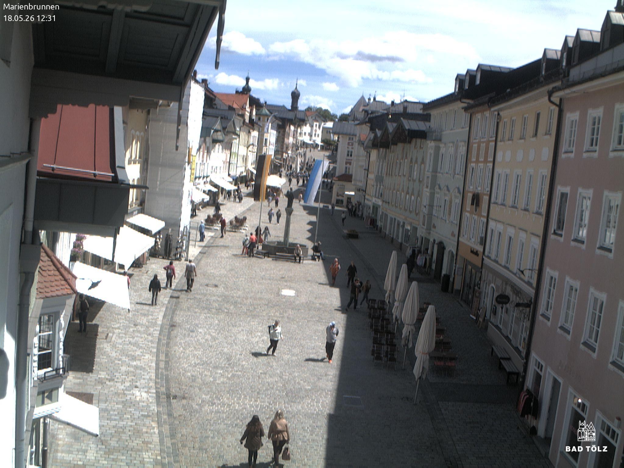 Archiv Foto Webcam Blick auf den Marienbrunnen Bad Tölz