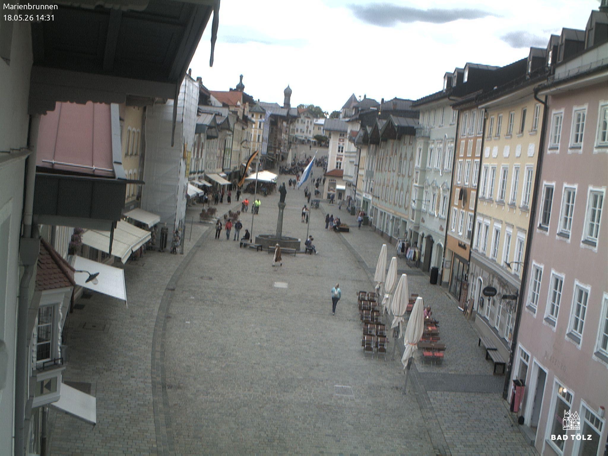 Archiv Foto Webcam Blick auf den Marienbrunnen Bad Tölz