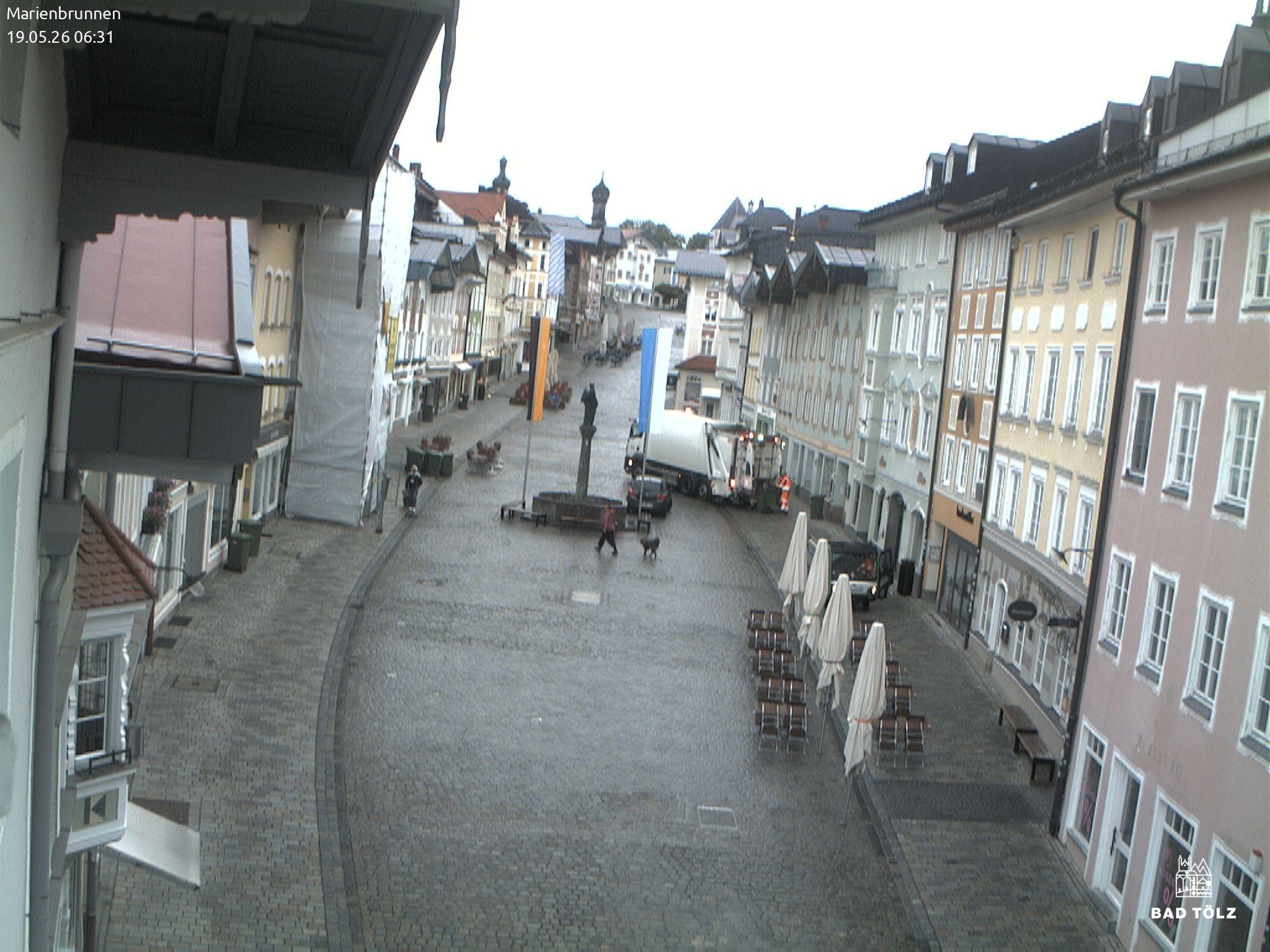 Archiv Foto Webcam Blick auf den Marienbrunnen Bad Tölz
