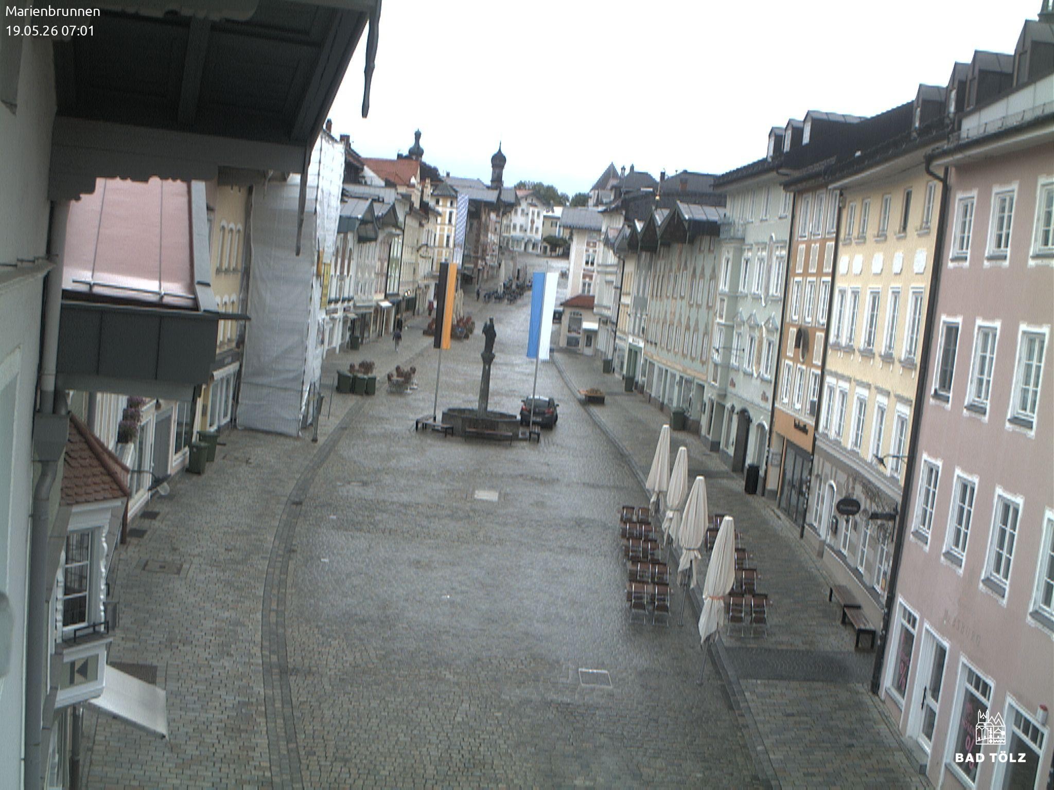Archiv Foto Webcam Blick auf den Marienbrunnen Bad Tölz
