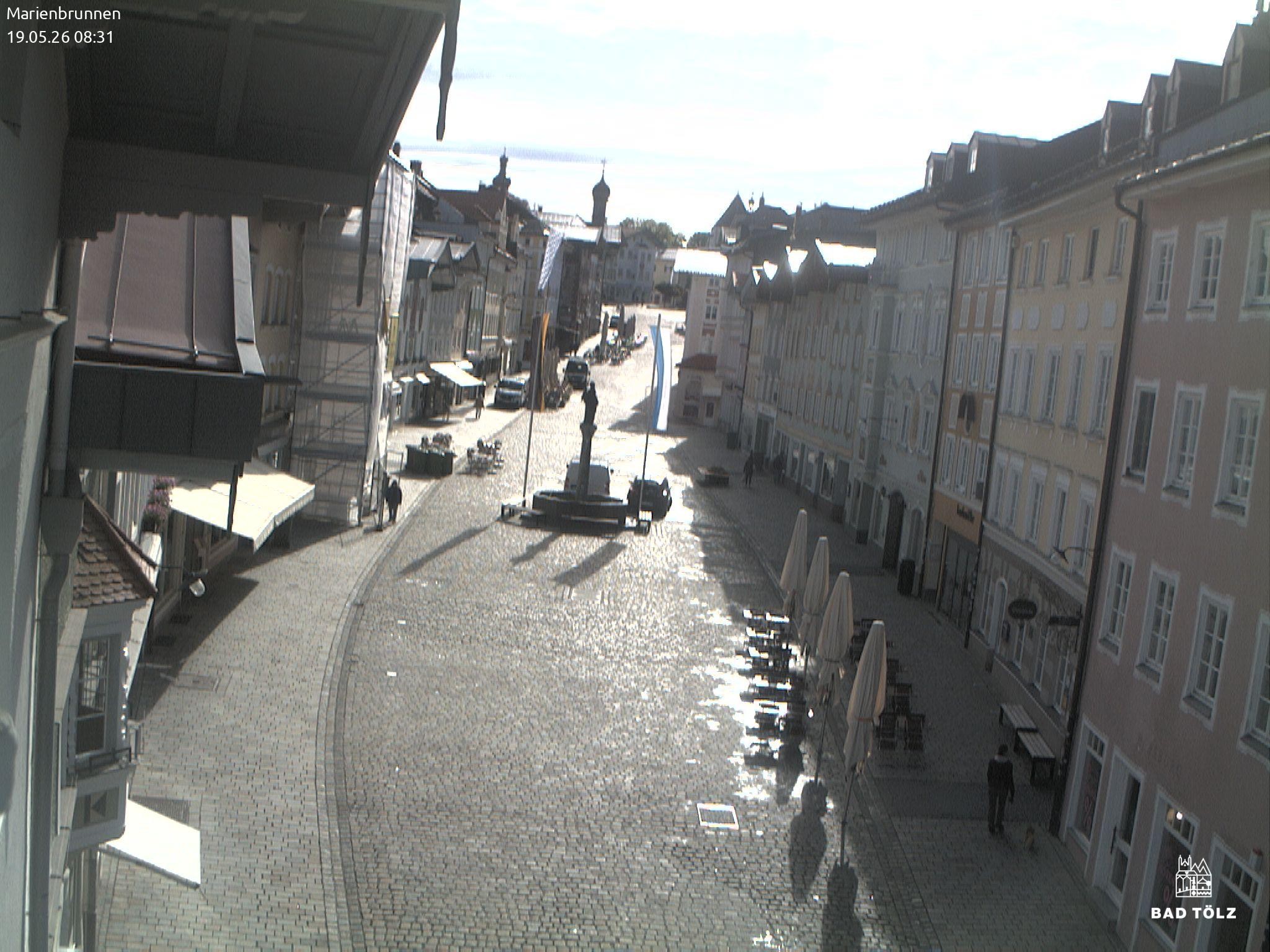 Archiv Foto Webcam Blick auf den Marienbrunnen Bad Tölz