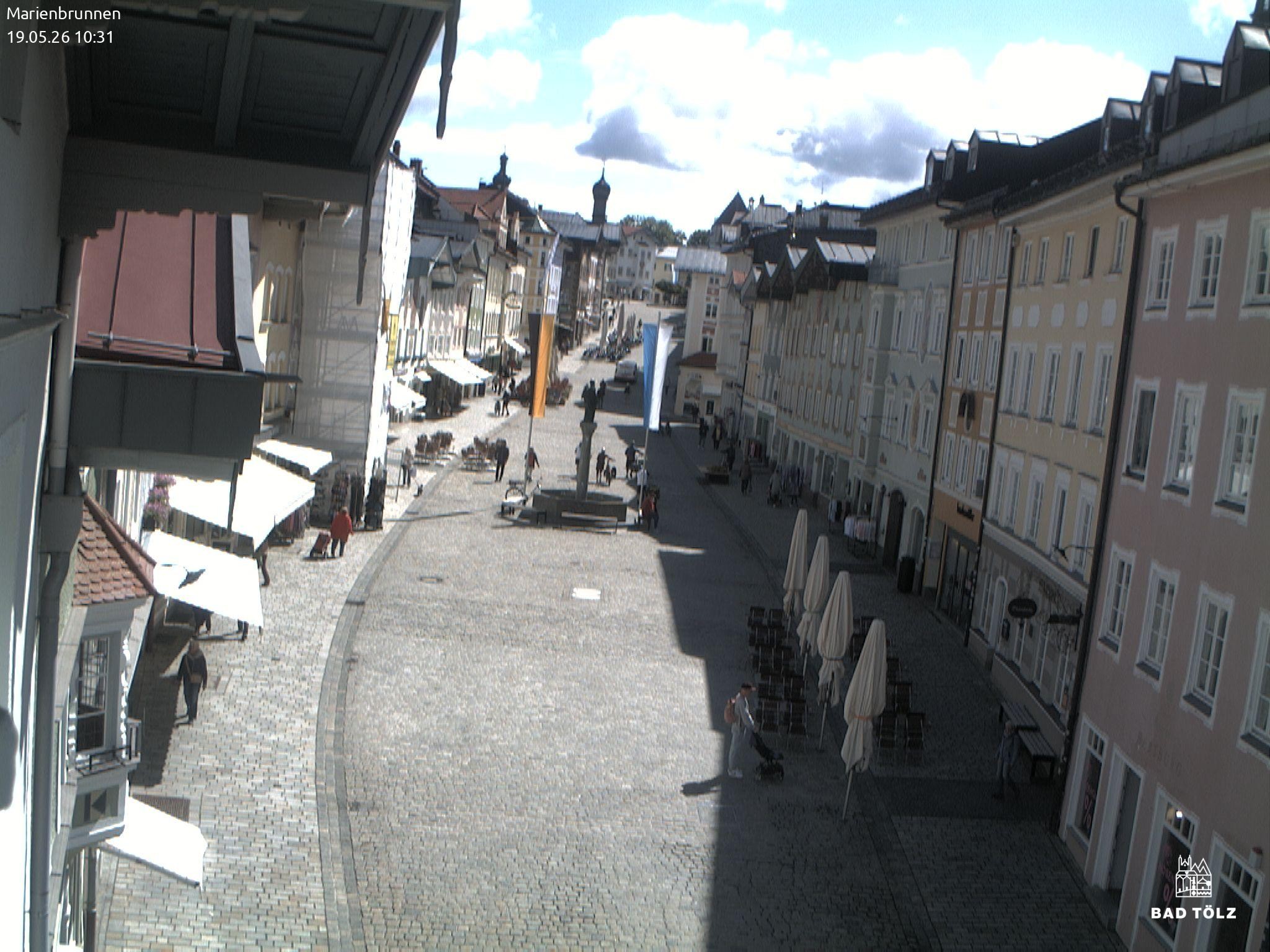Archiv Foto Webcam Blick auf den Marienbrunnen Bad Tölz