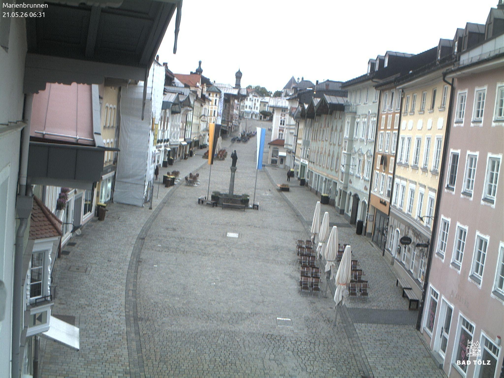 Archiv Foto Webcam Blick auf den Marienbrunnen Bad Tölz