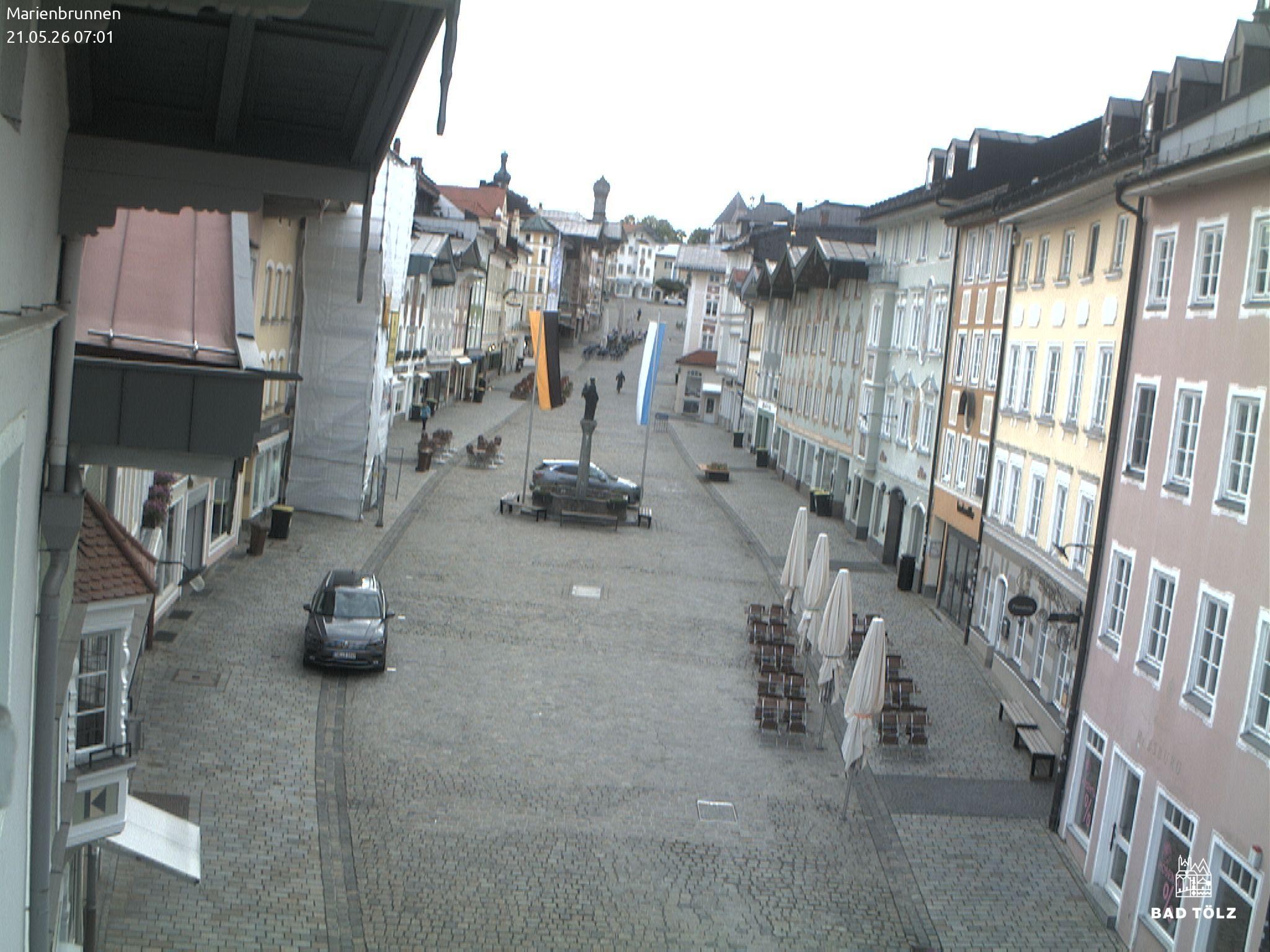 Archiv Foto Webcam Blick auf den Marienbrunnen Bad Tölz