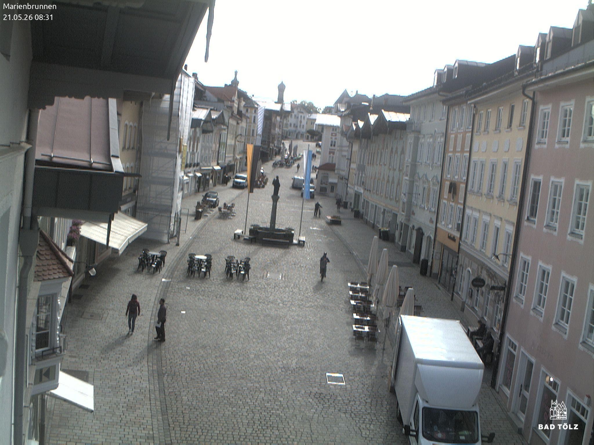 Archiv Foto Webcam Blick auf den Marienbrunnen Bad Tölz