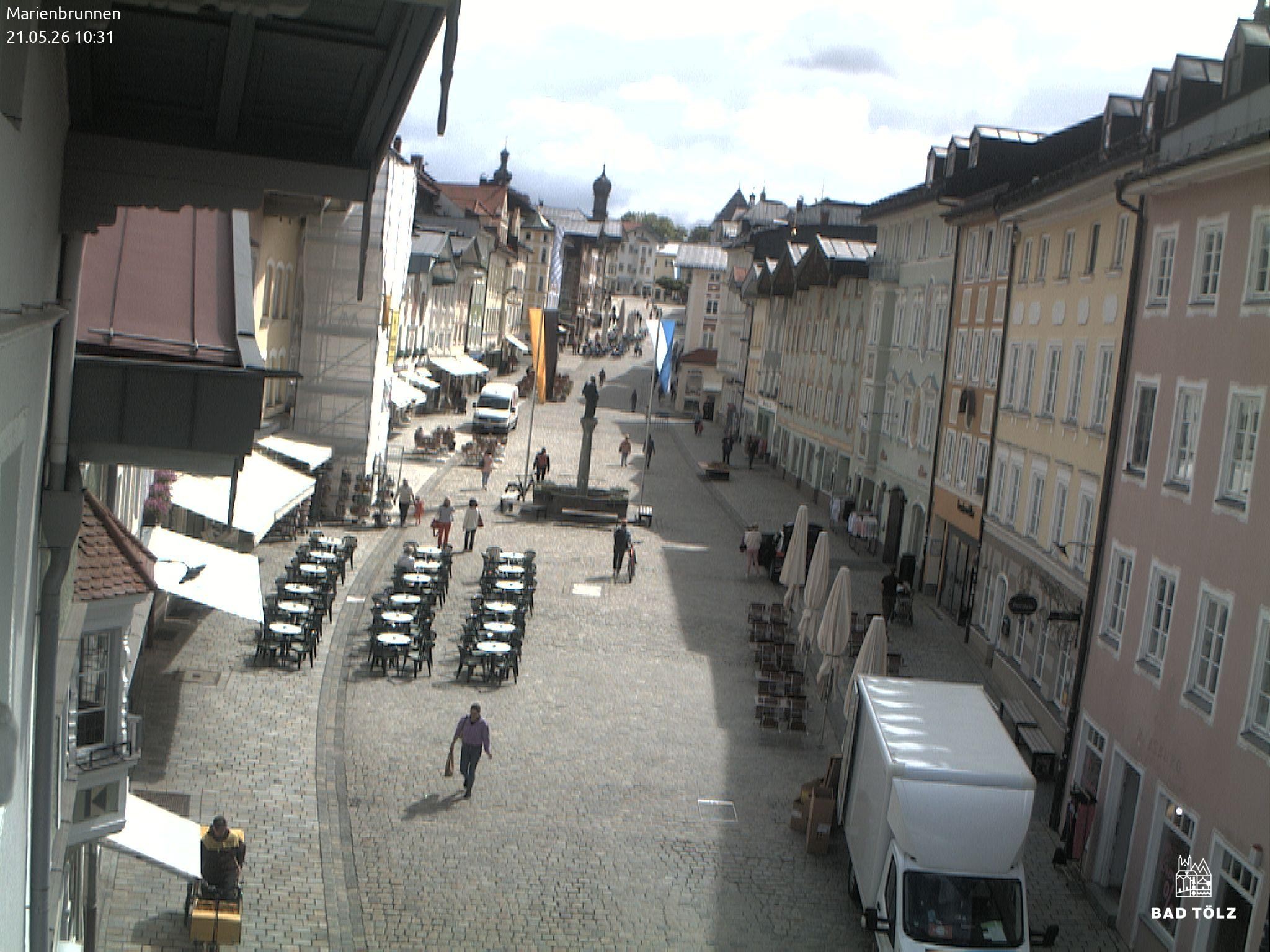 Archiv Foto Webcam Blick auf den Marienbrunnen Bad Tölz