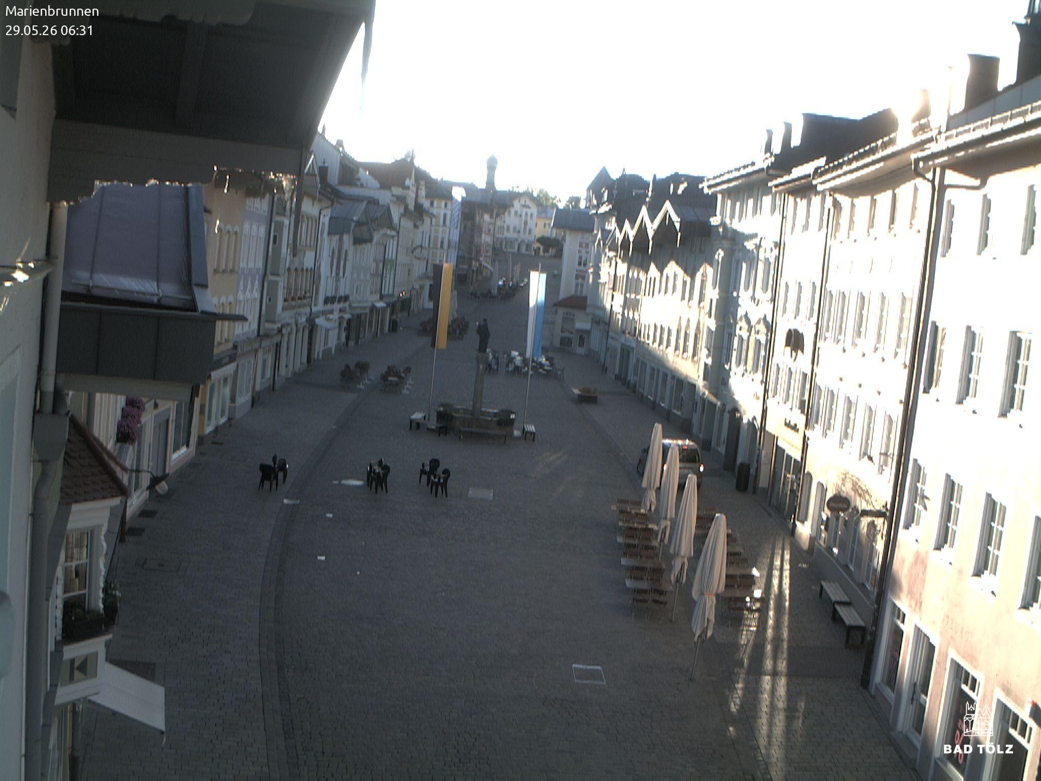 Archiv Foto Webcam Blick auf den Marienbrunnen Bad Tölz