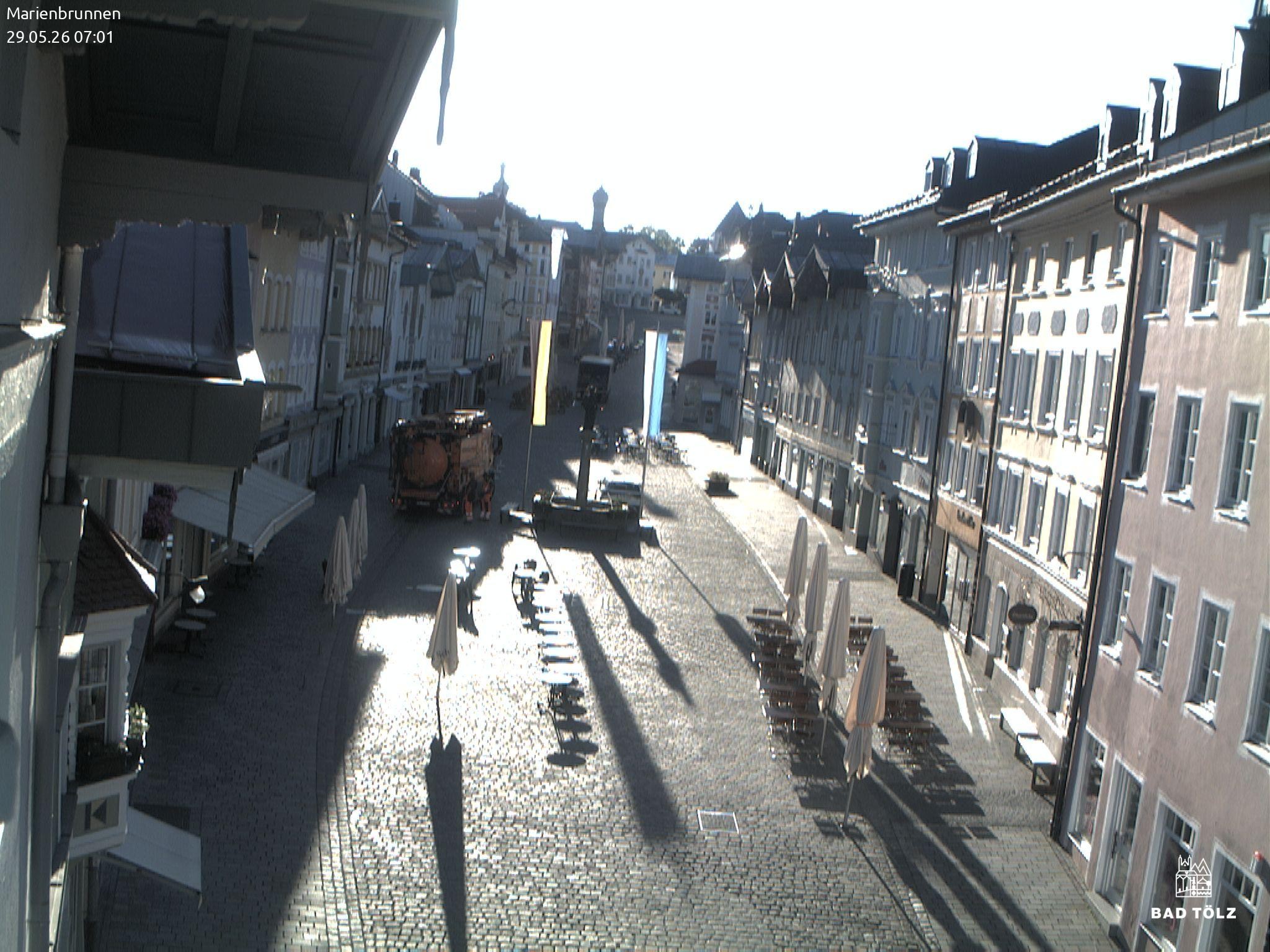Archiv Foto Webcam Blick auf den Marienbrunnen Bad Tölz