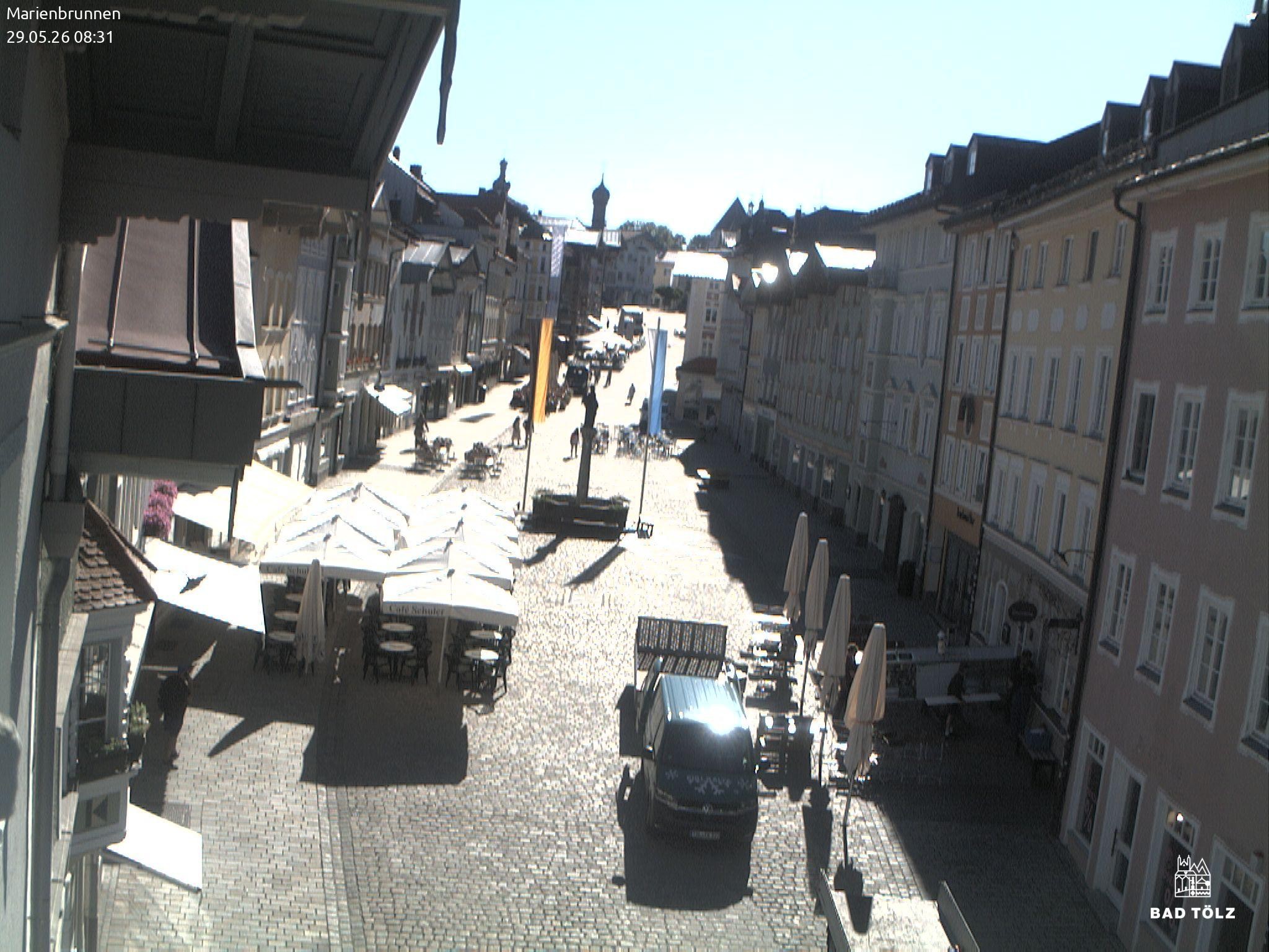 Archiv Foto Webcam Blick auf den Marienbrunnen Bad Tölz