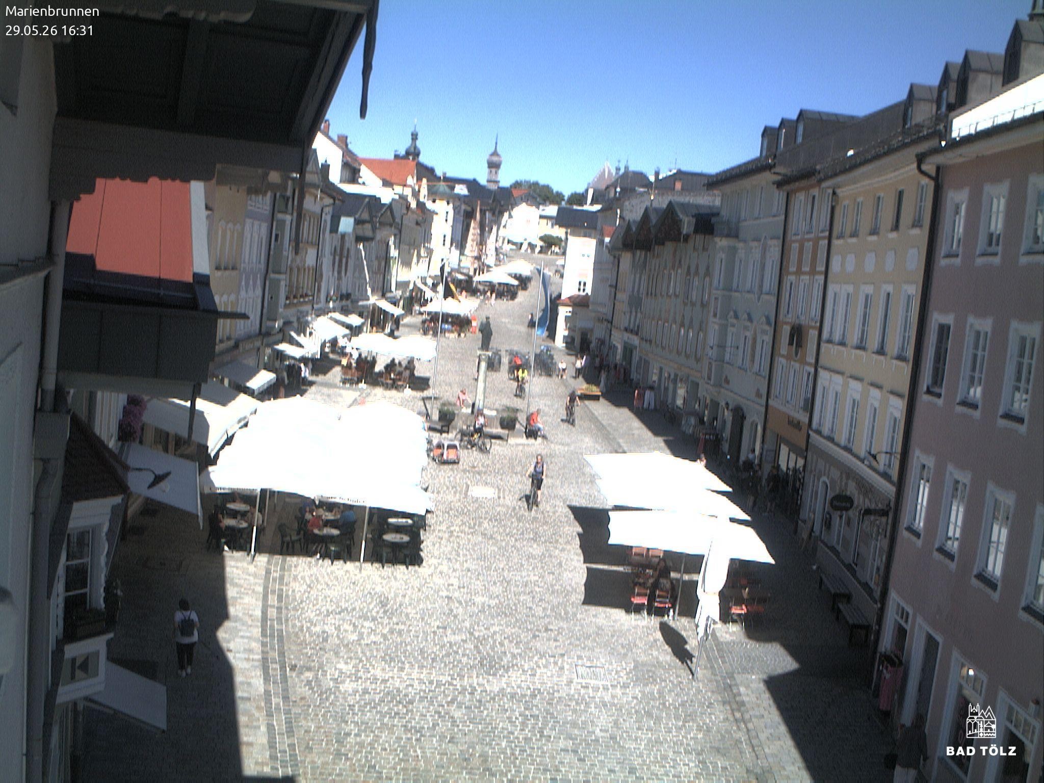 Archiv Foto Webcam Blick auf den Marienbrunnen Bad Tölz