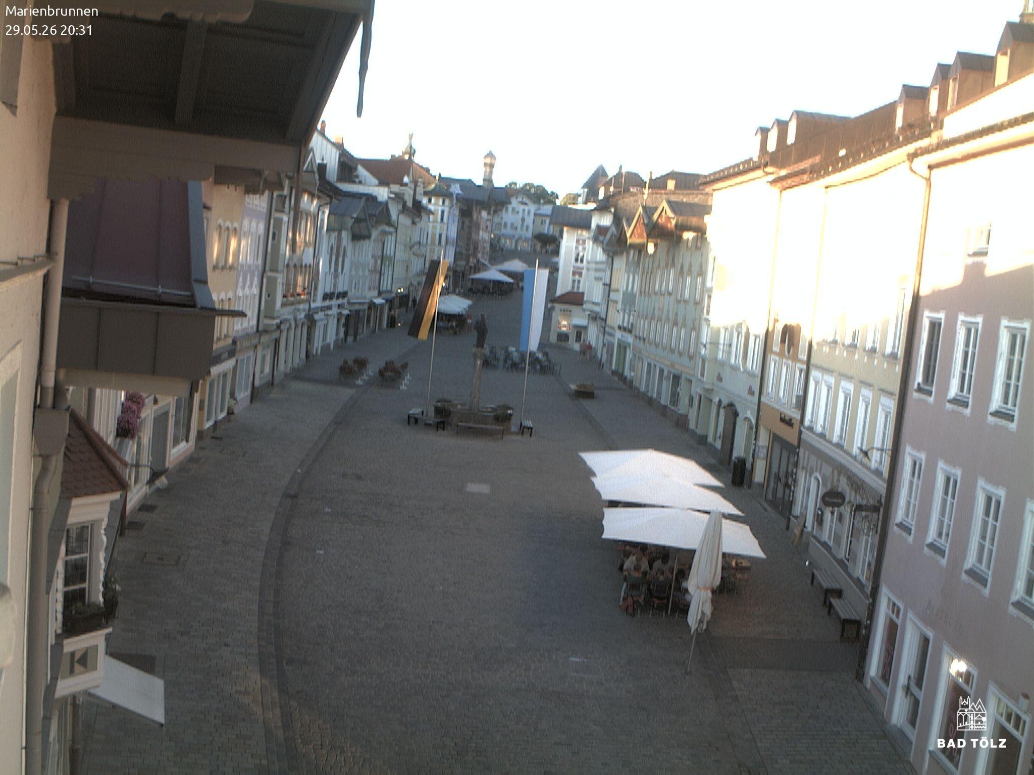 Archiv Foto Webcam Blick auf den Marienbrunnen Bad Tölz