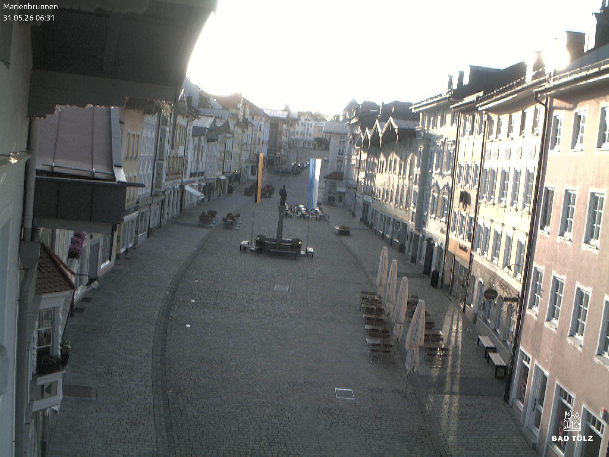 Archiv Foto Webcam Blick auf den Marienbrunnen Bad Tölz