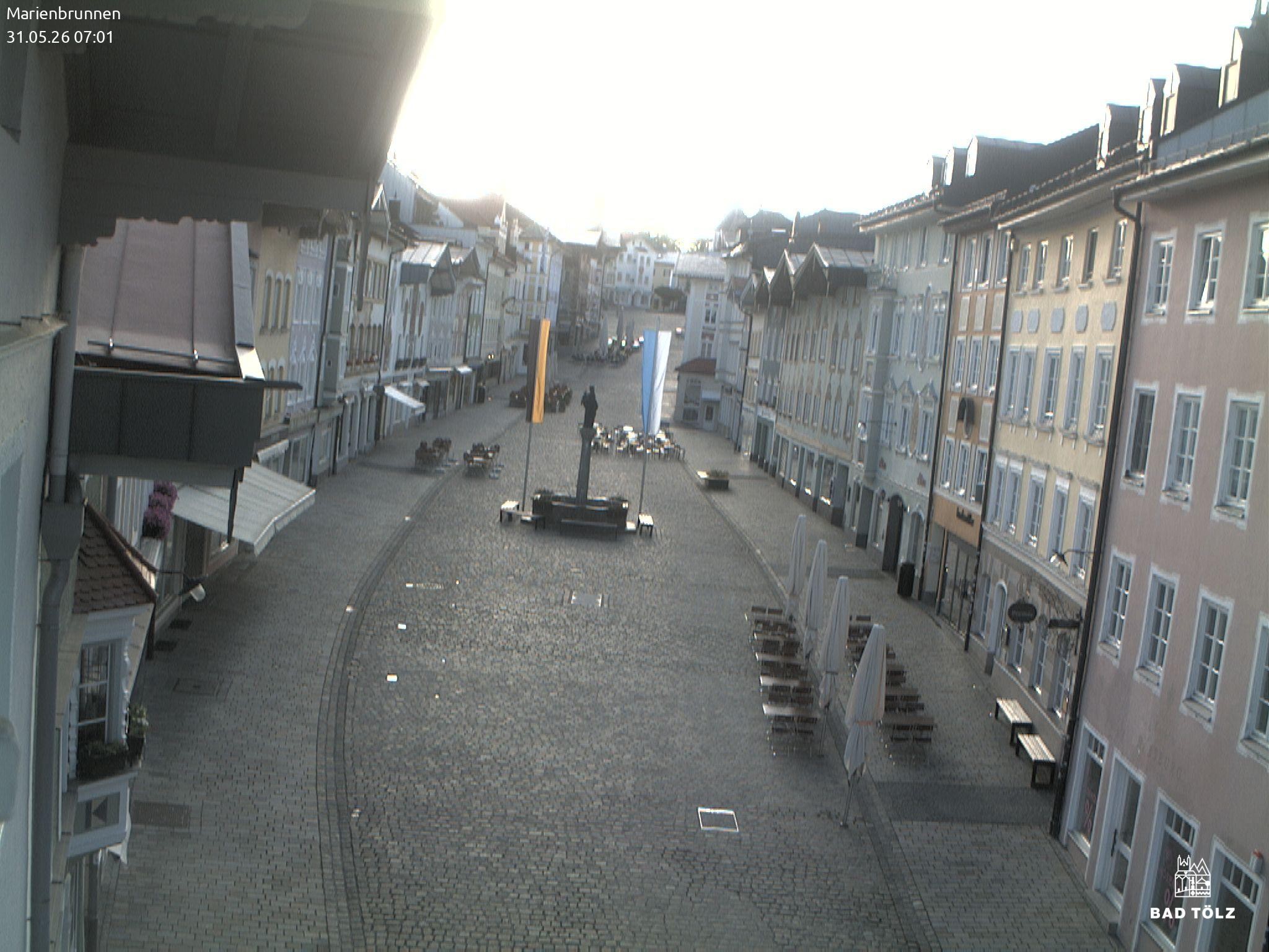 Archiv Foto Webcam Blick auf den Marienbrunnen Bad Tölz