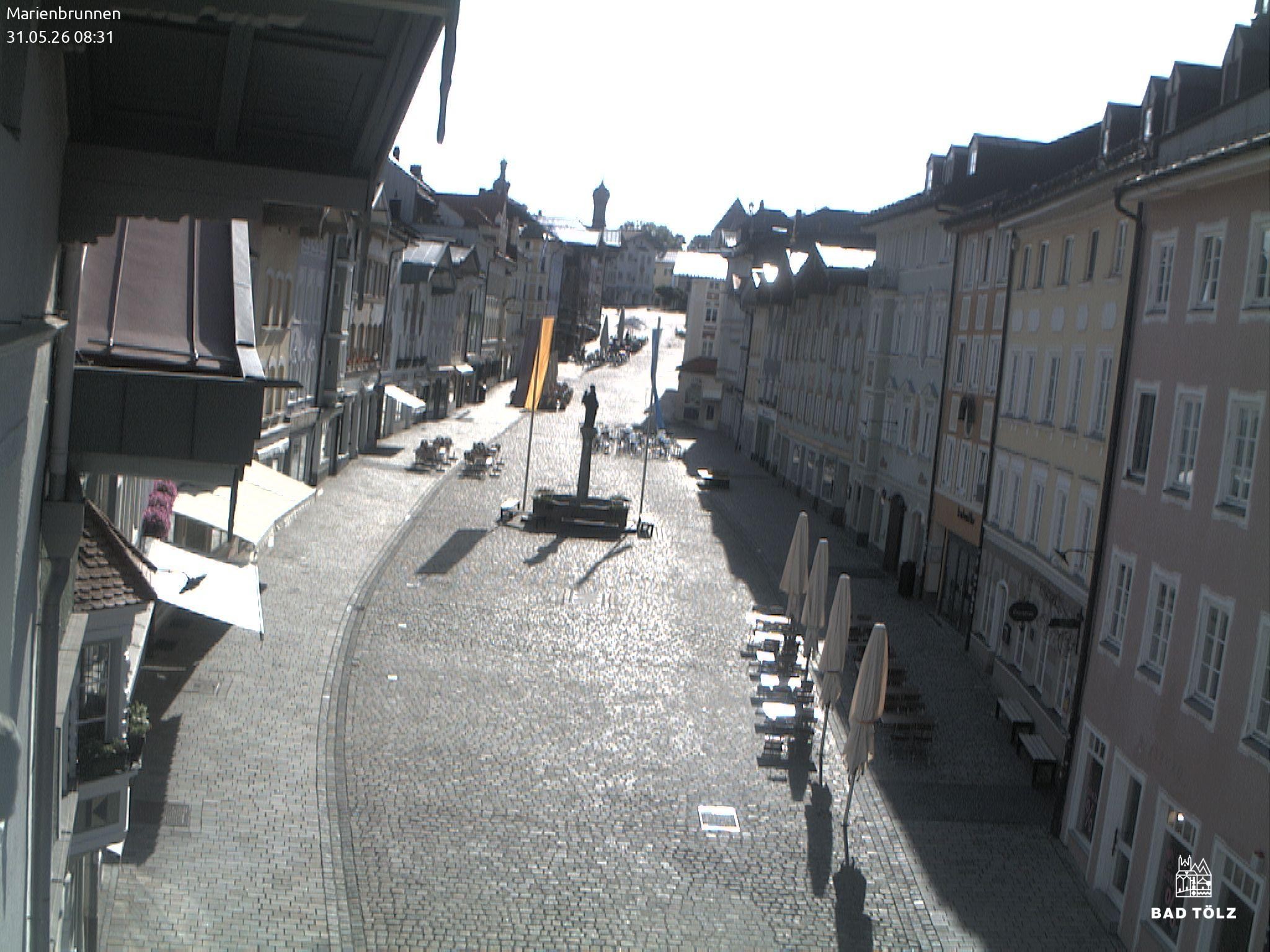 Archiv Foto Webcam Blick auf den Marienbrunnen Bad Tölz