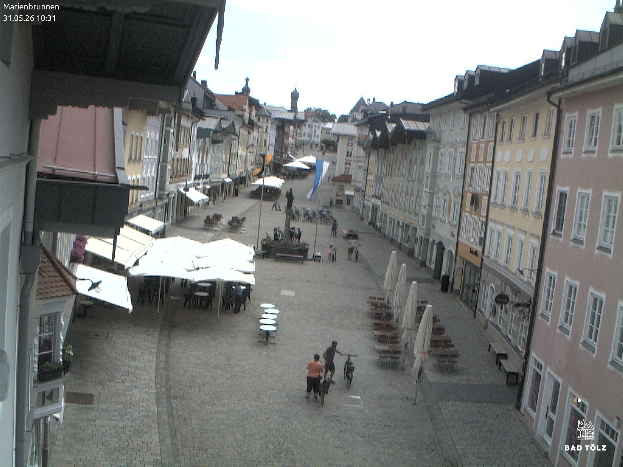 Archiv Foto Webcam Blick auf den Marienbrunnen Bad Tölz