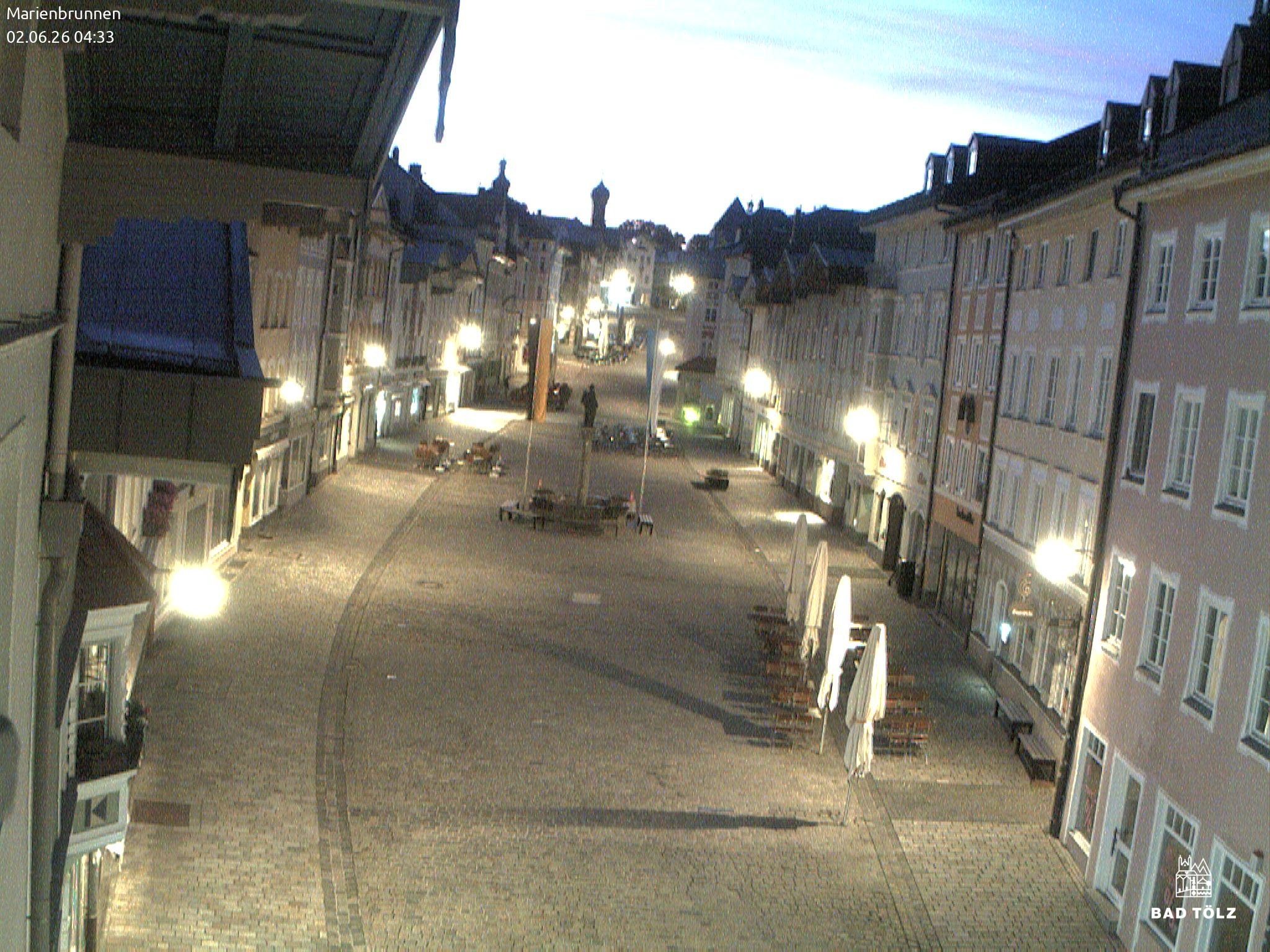 Archiv Foto Webcam Blick auf den Marienbrunnen Bad Tölz