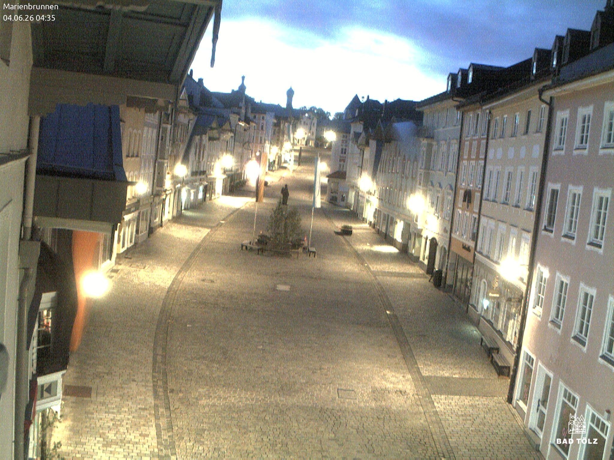 Archiv Foto Webcam Blick auf den Marienbrunnen Bad Tölz
