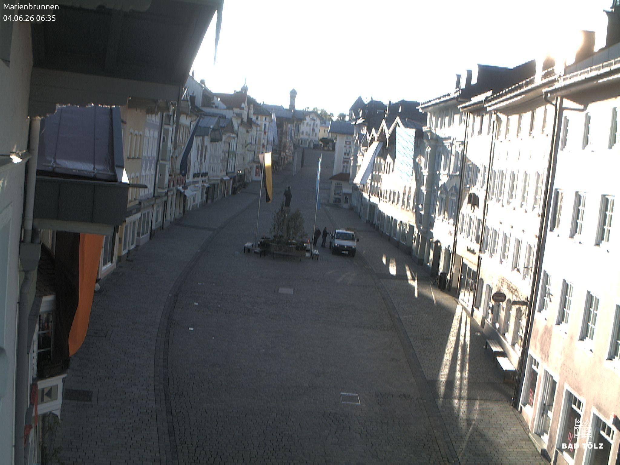 Archiv Foto Webcam Blick auf den Marienbrunnen Bad Tölz