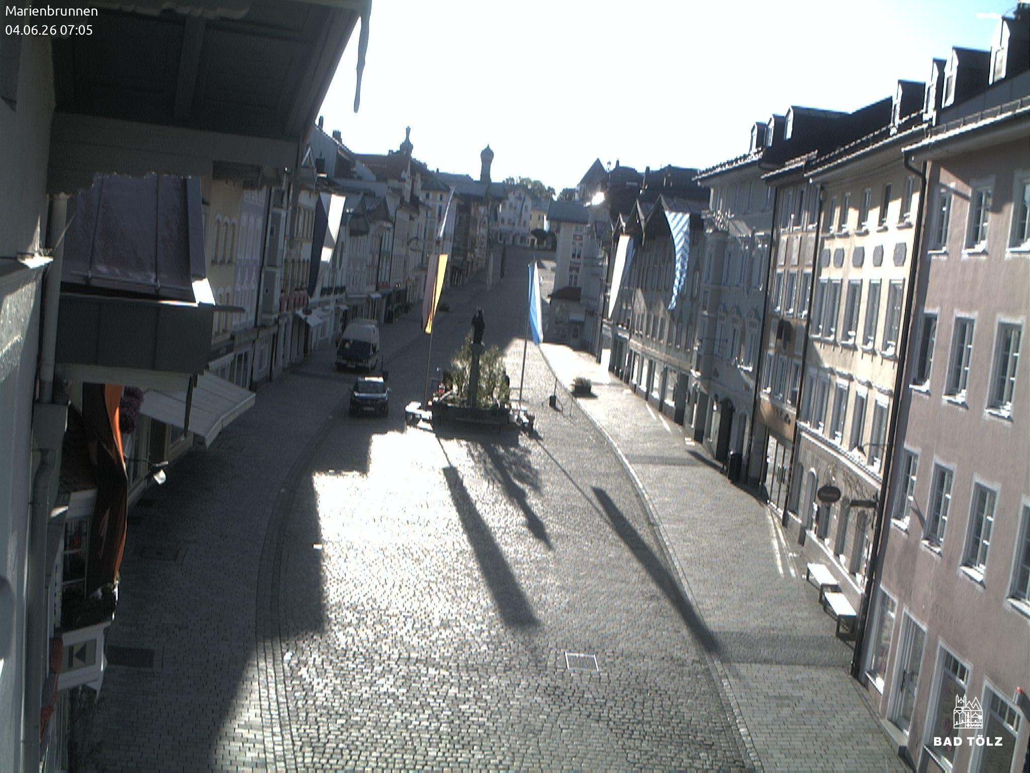 Archiv Foto Webcam Blick auf den Marienbrunnen Bad Tölz