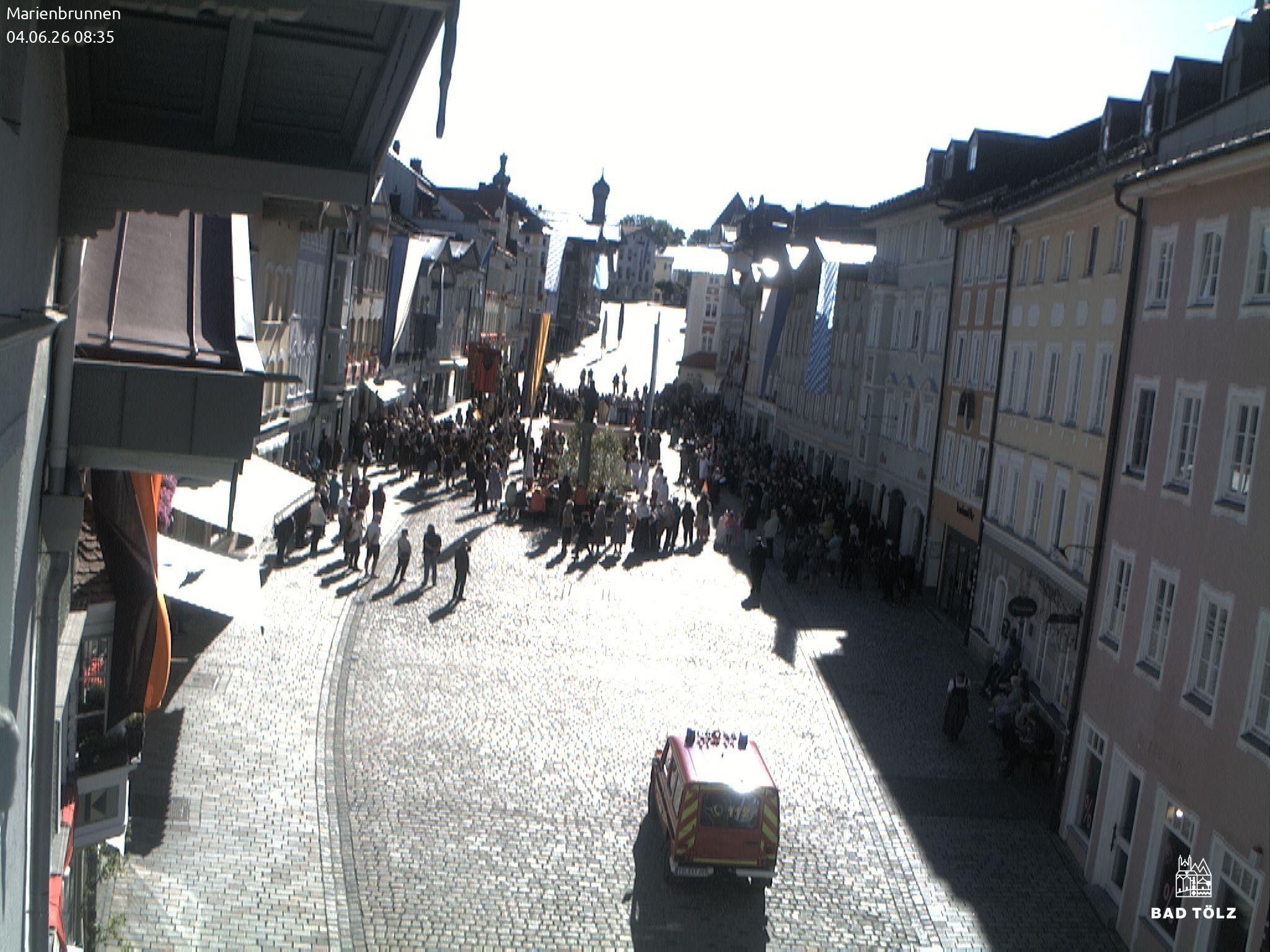 Archiv Foto Webcam Blick auf den Marienbrunnen Bad Tölz