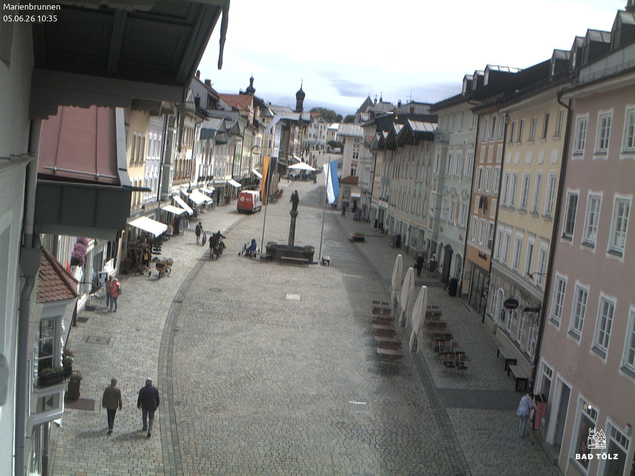Archiv Foto Webcam Blick auf den Marienbrunnen Bad Tölz