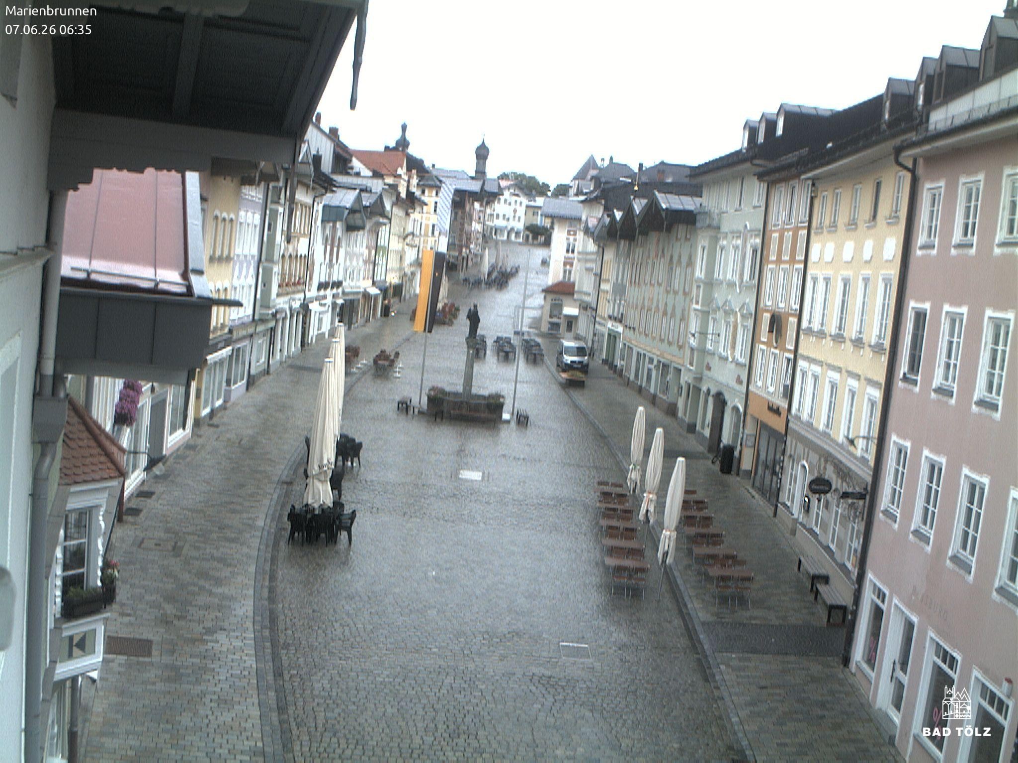 Archiv Foto Webcam Blick auf den Marienbrunnen Bad Tölz