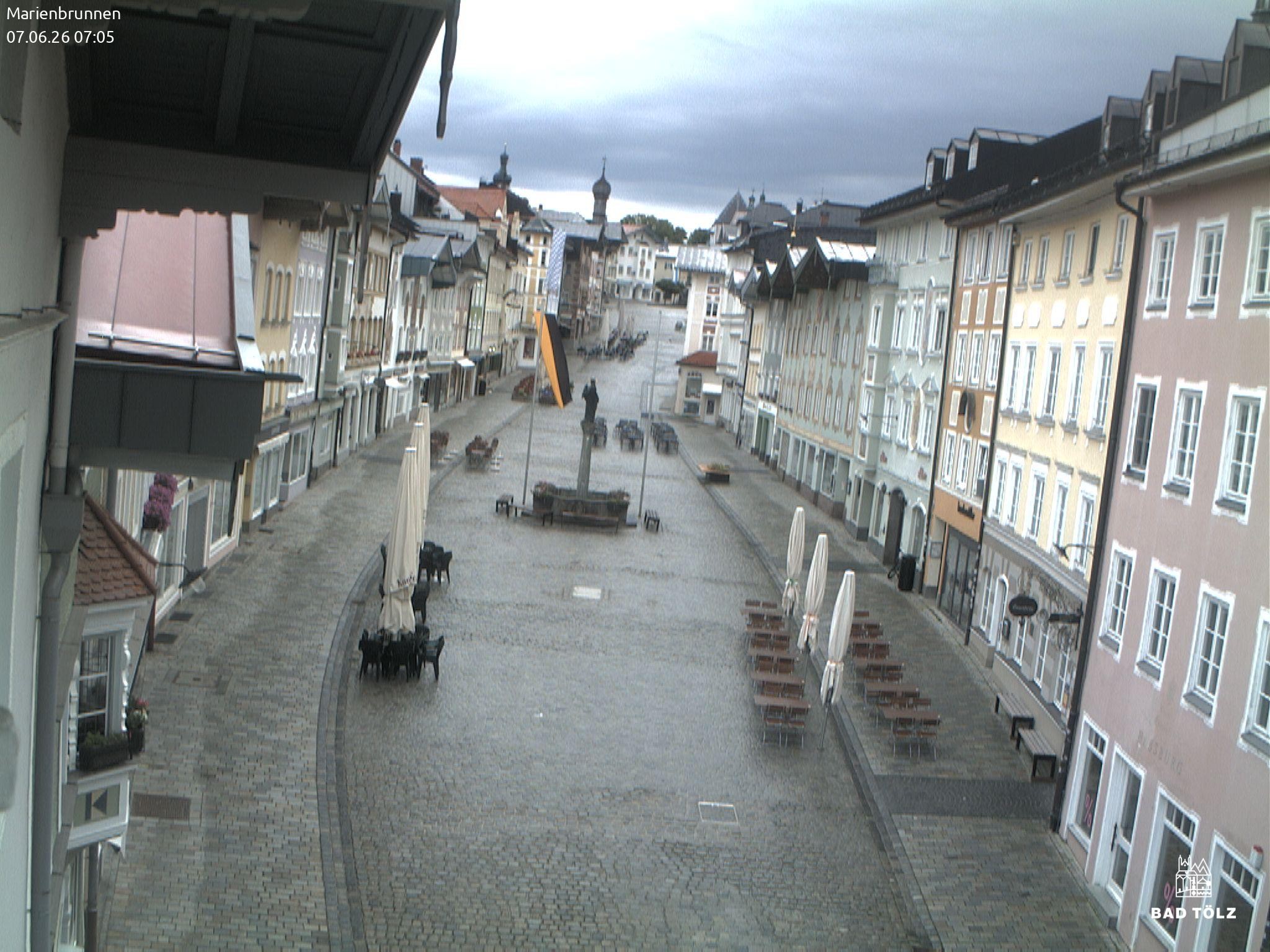 Archiv Foto Webcam Blick auf den Marienbrunnen Bad Tölz