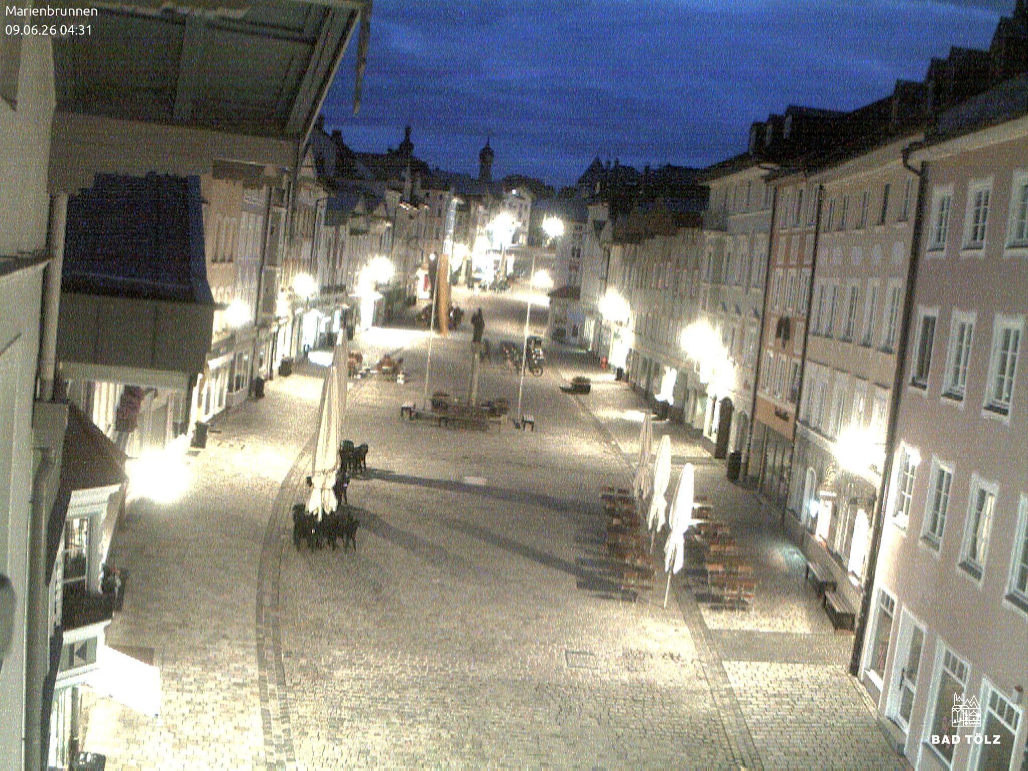 Archiv Foto Webcam Blick auf den Marienbrunnen Bad Tölz