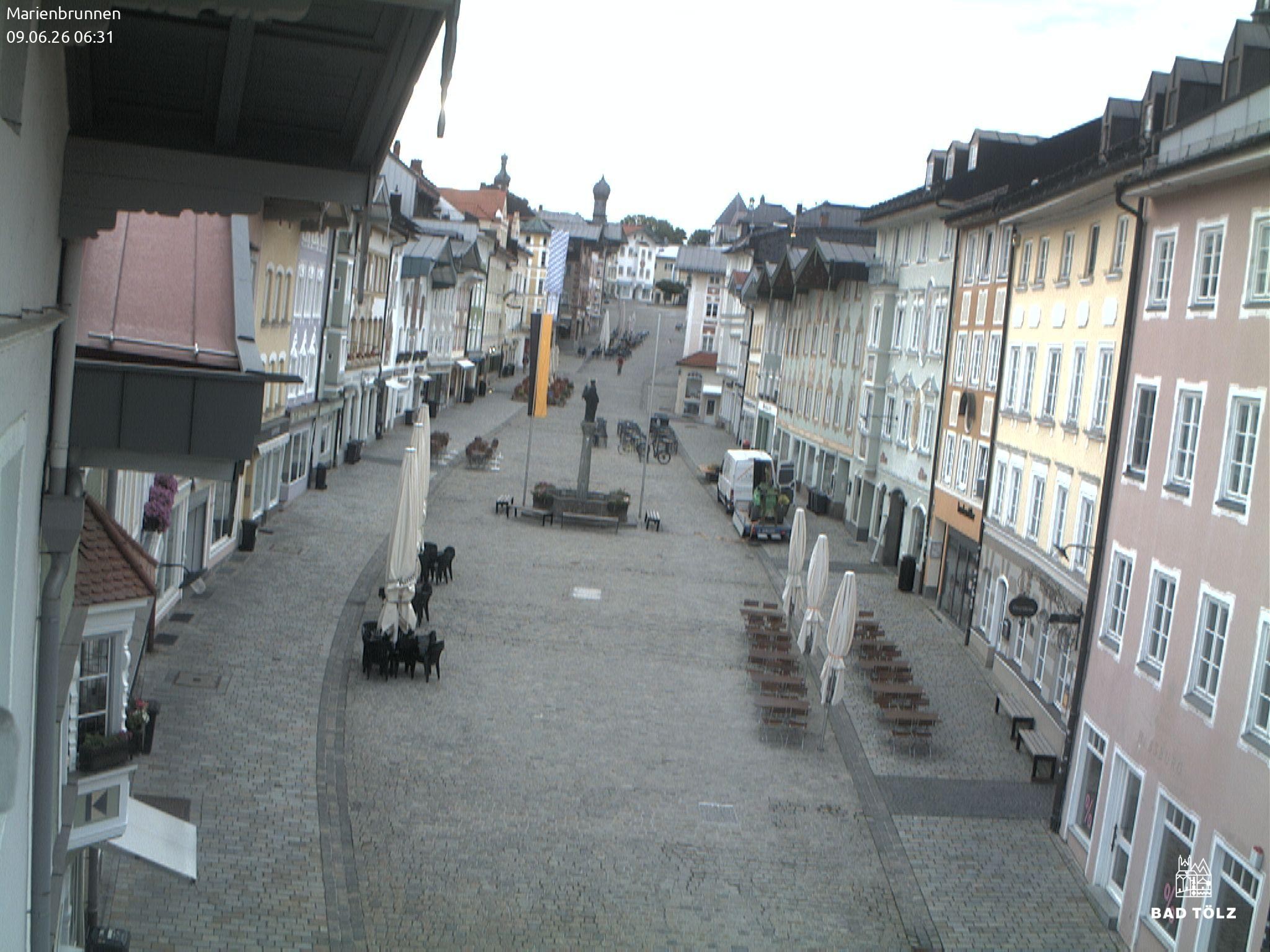 Archiv Foto Webcam Blick auf den Marienbrunnen Bad Tölz