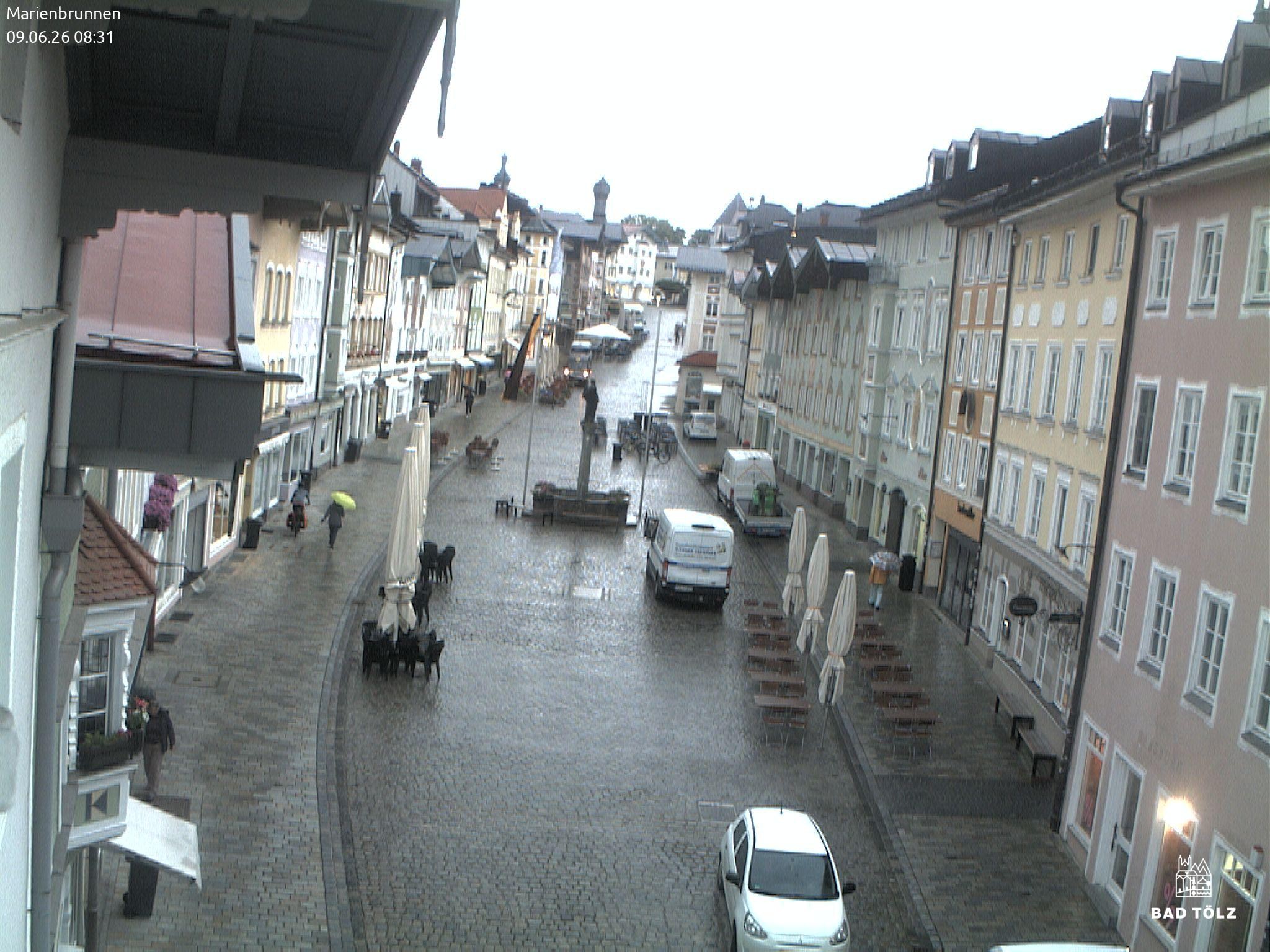 Archiv Foto Webcam Blick auf den Marienbrunnen Bad Tölz