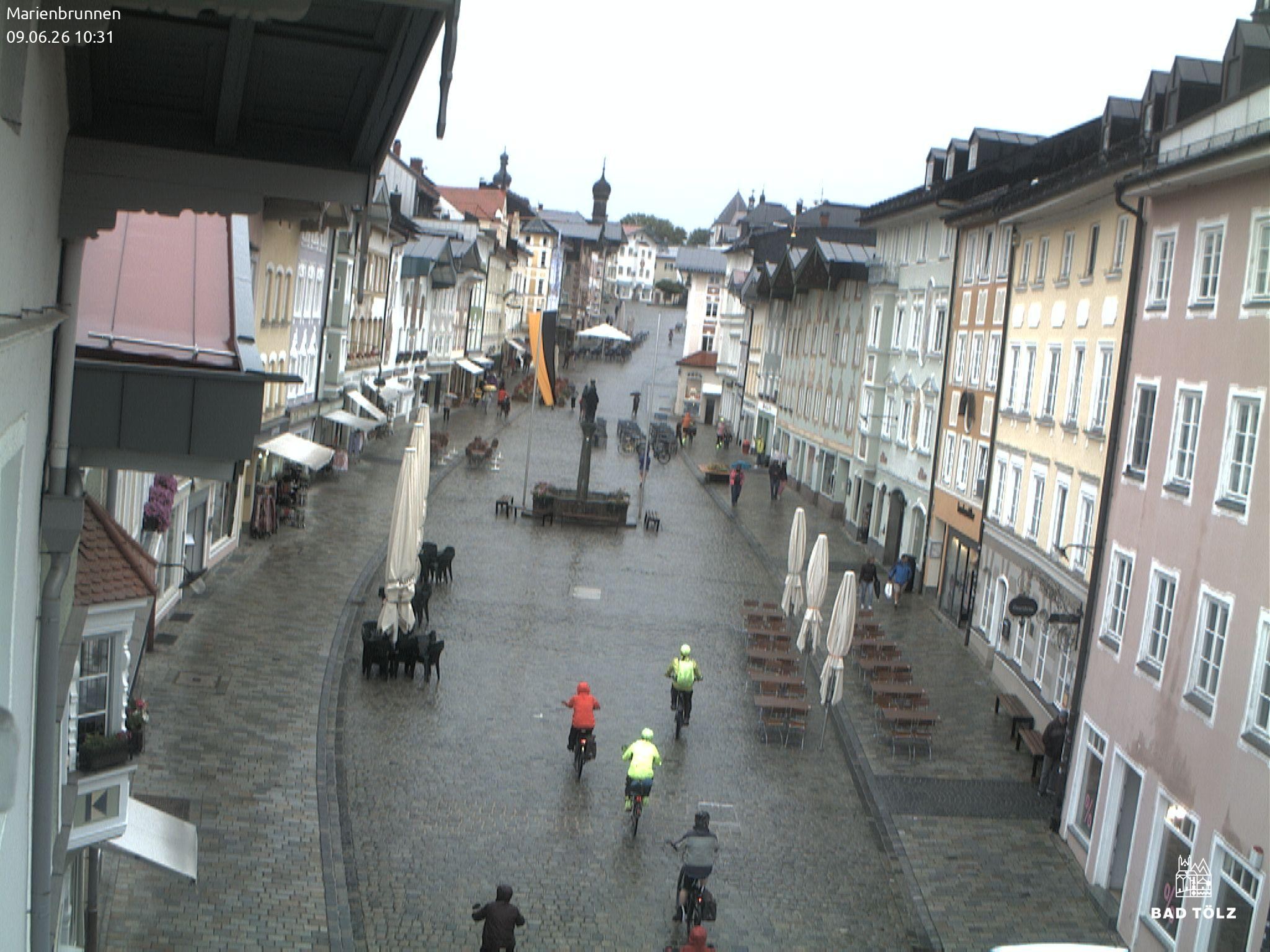 Archiv Foto Webcam Blick auf den Marienbrunnen Bad Tölz