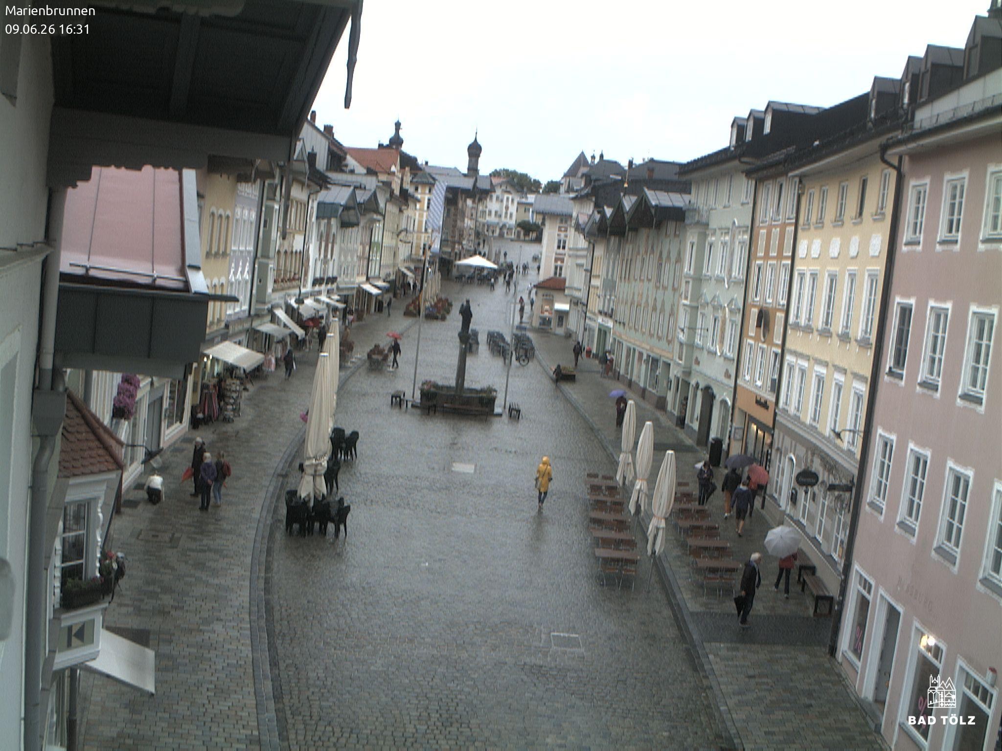 Archiv Foto Webcam Blick auf den Marienbrunnen Bad Tölz