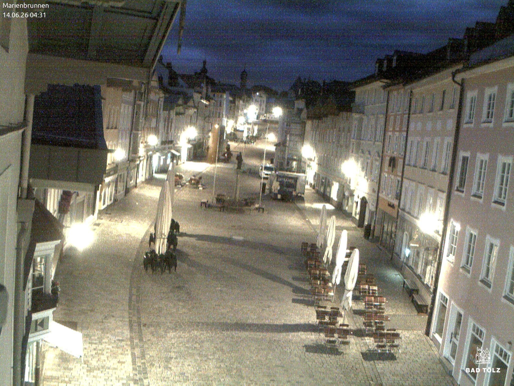 Archiv Foto Webcam Blick auf den Marienbrunnen Bad Tölz
