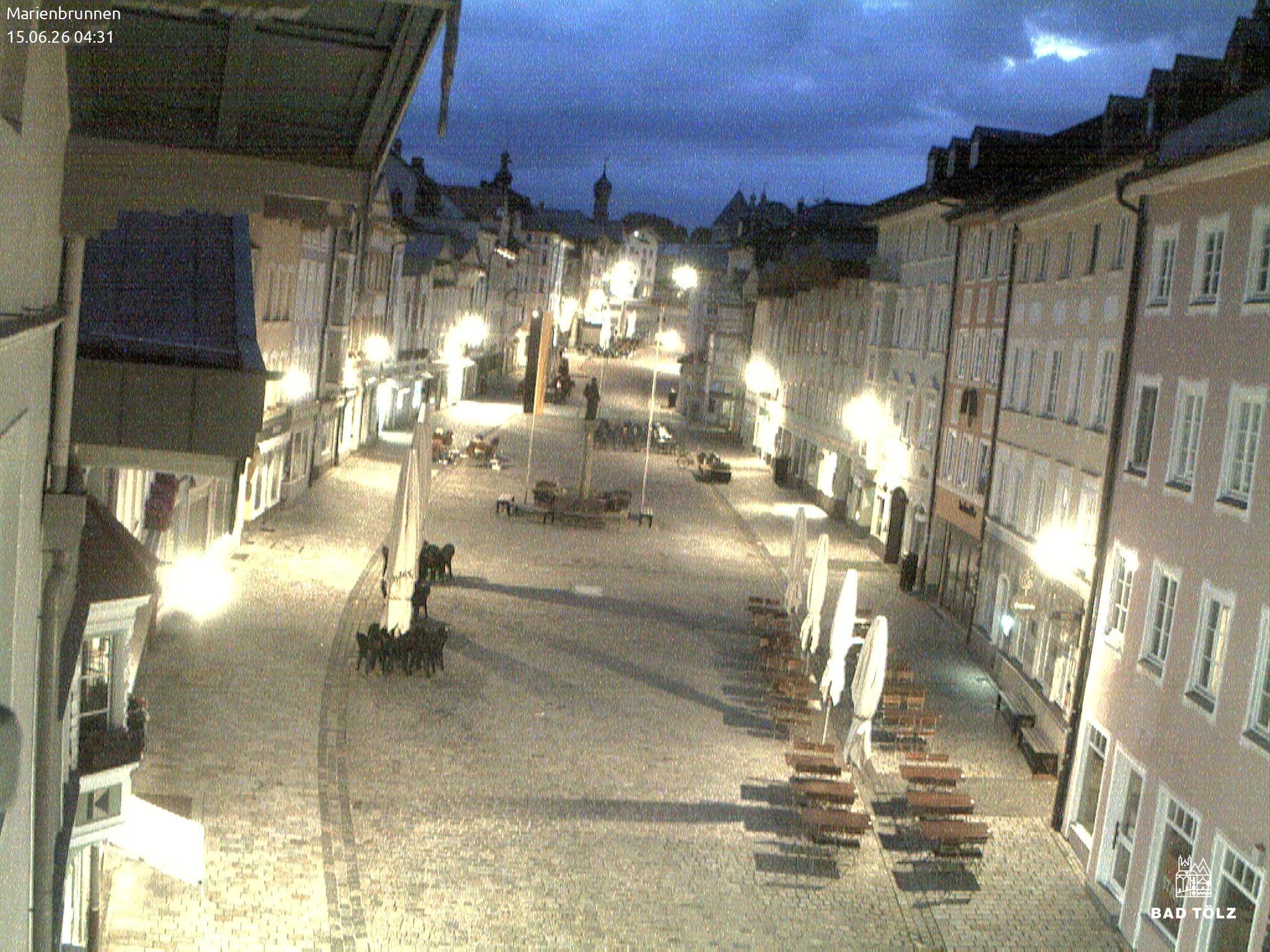 Archiv Foto Webcam Blick auf den Marienbrunnen Bad Tölz