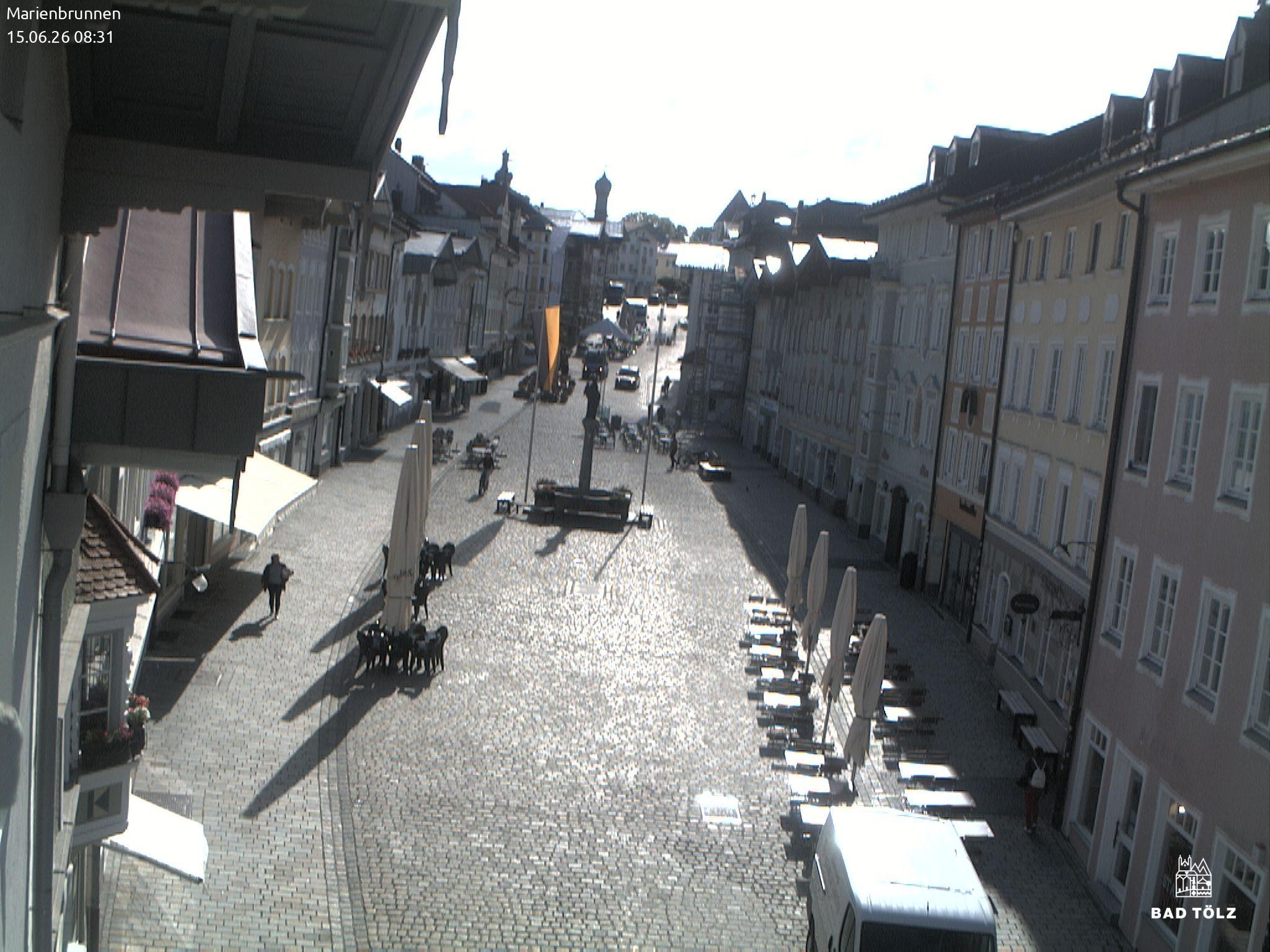 Archiv Foto Webcam Blick auf den Marienbrunnen Bad Tölz