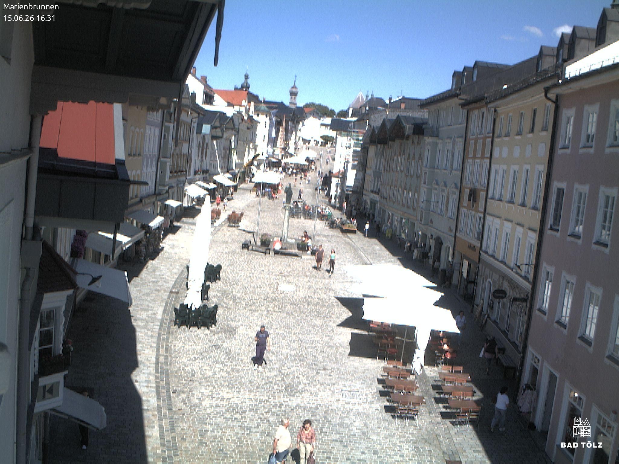 Archiv Foto Webcam Blick auf den Marienbrunnen Bad Tölz