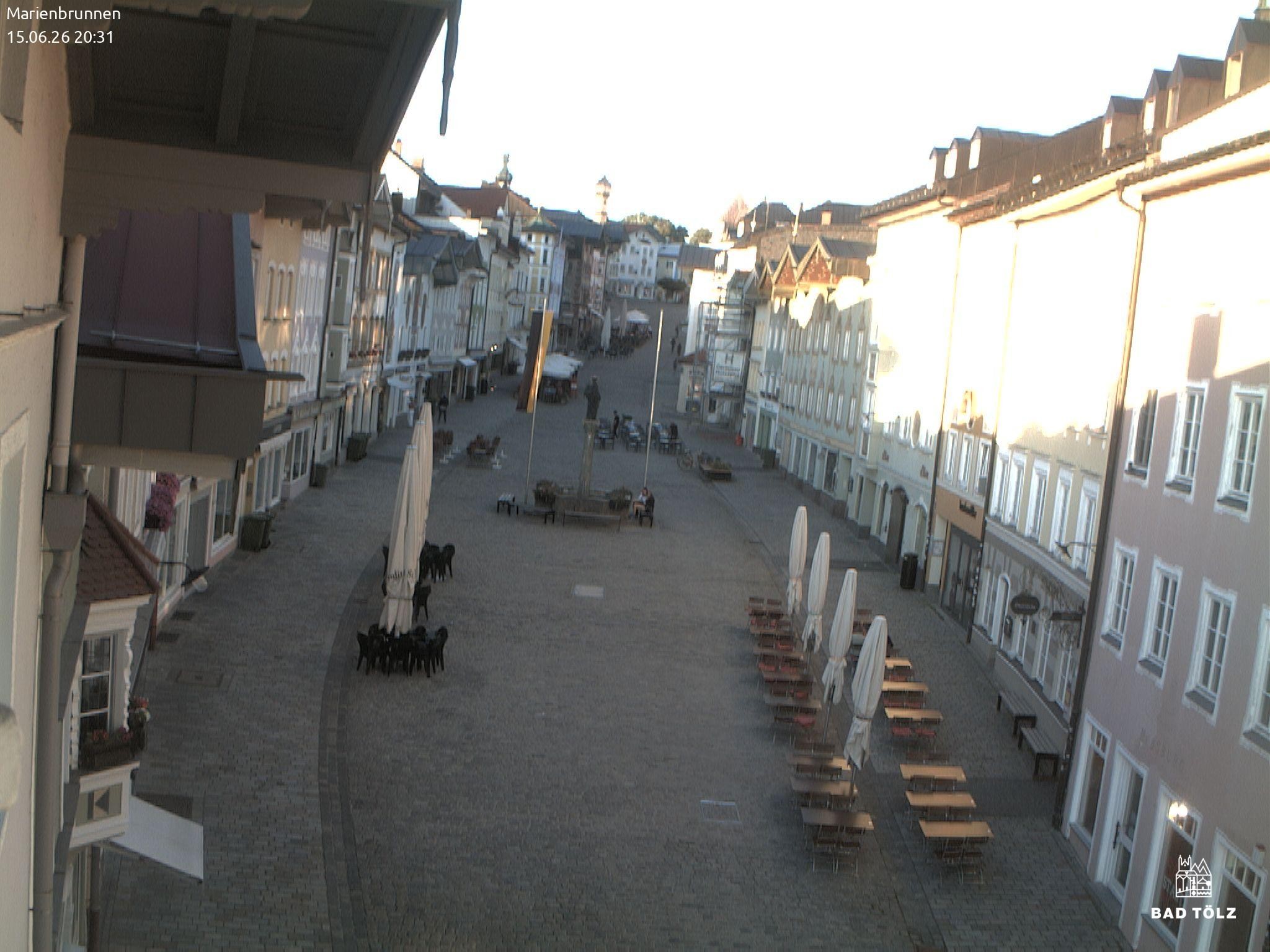 Archiv Foto Webcam Blick auf den Marienbrunnen Bad Tölz