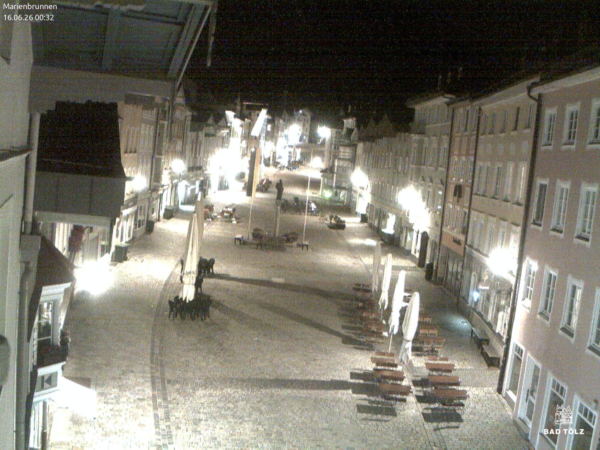 Archiv Foto Webcam Blick auf den Marienbrunnen Bad Tölz