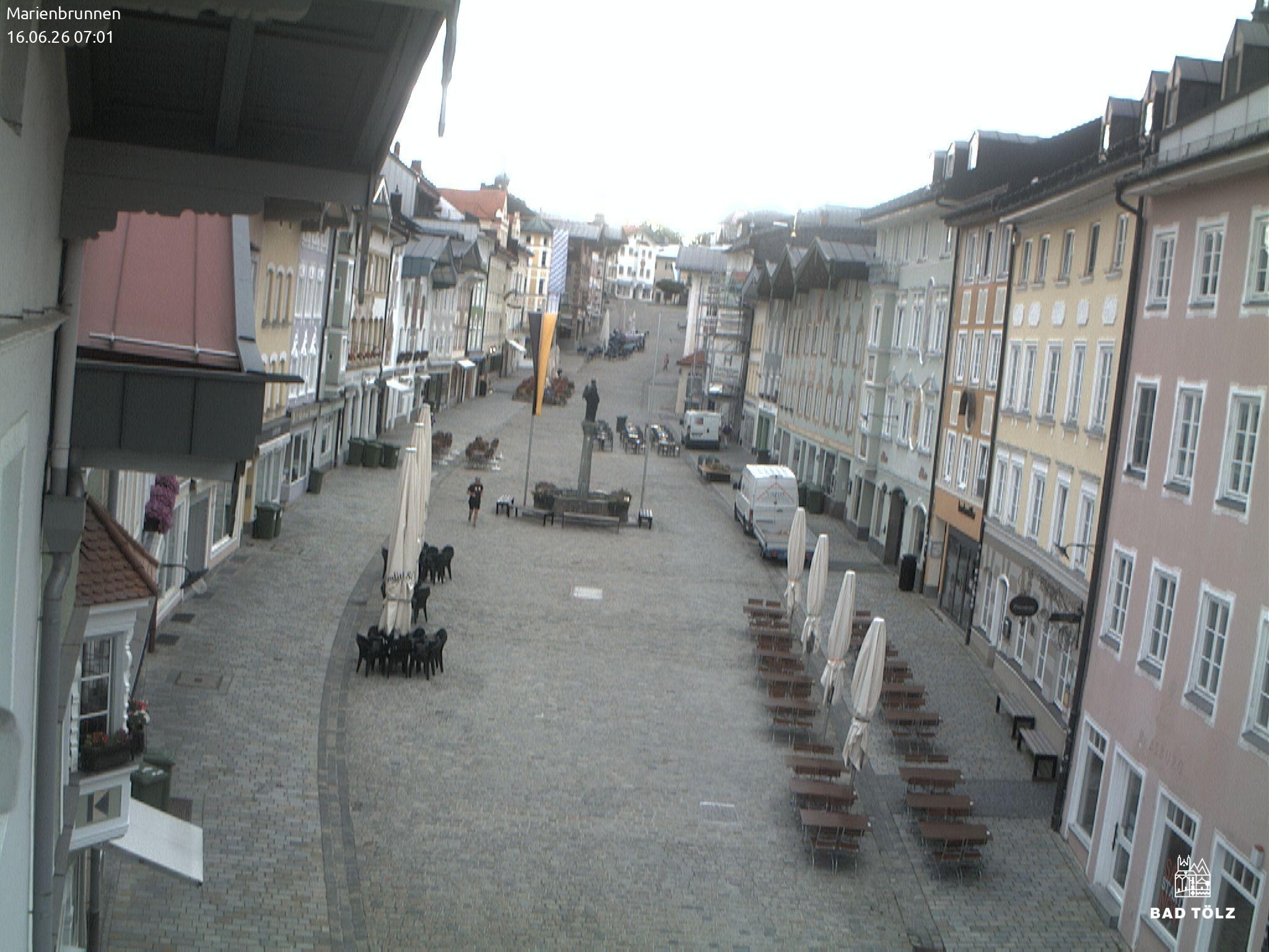 Archiv Foto Webcam Blick auf den Marienbrunnen Bad Tölz