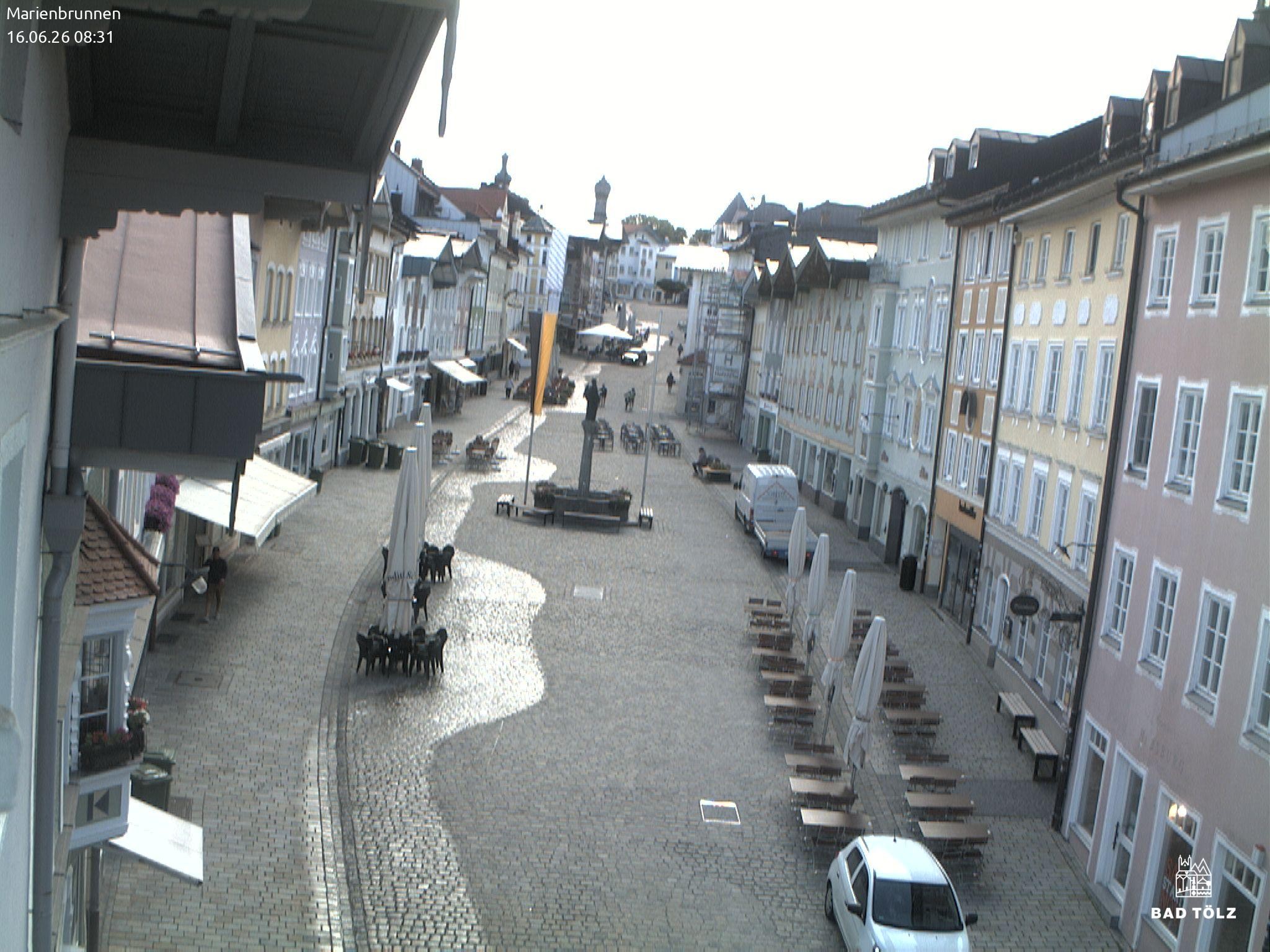 Archiv Foto Webcam Blick auf den Marienbrunnen Bad Tölz
